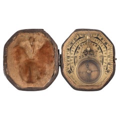 Macquart Brass Butterfield-Type Pocket Sundial French Early 18th century