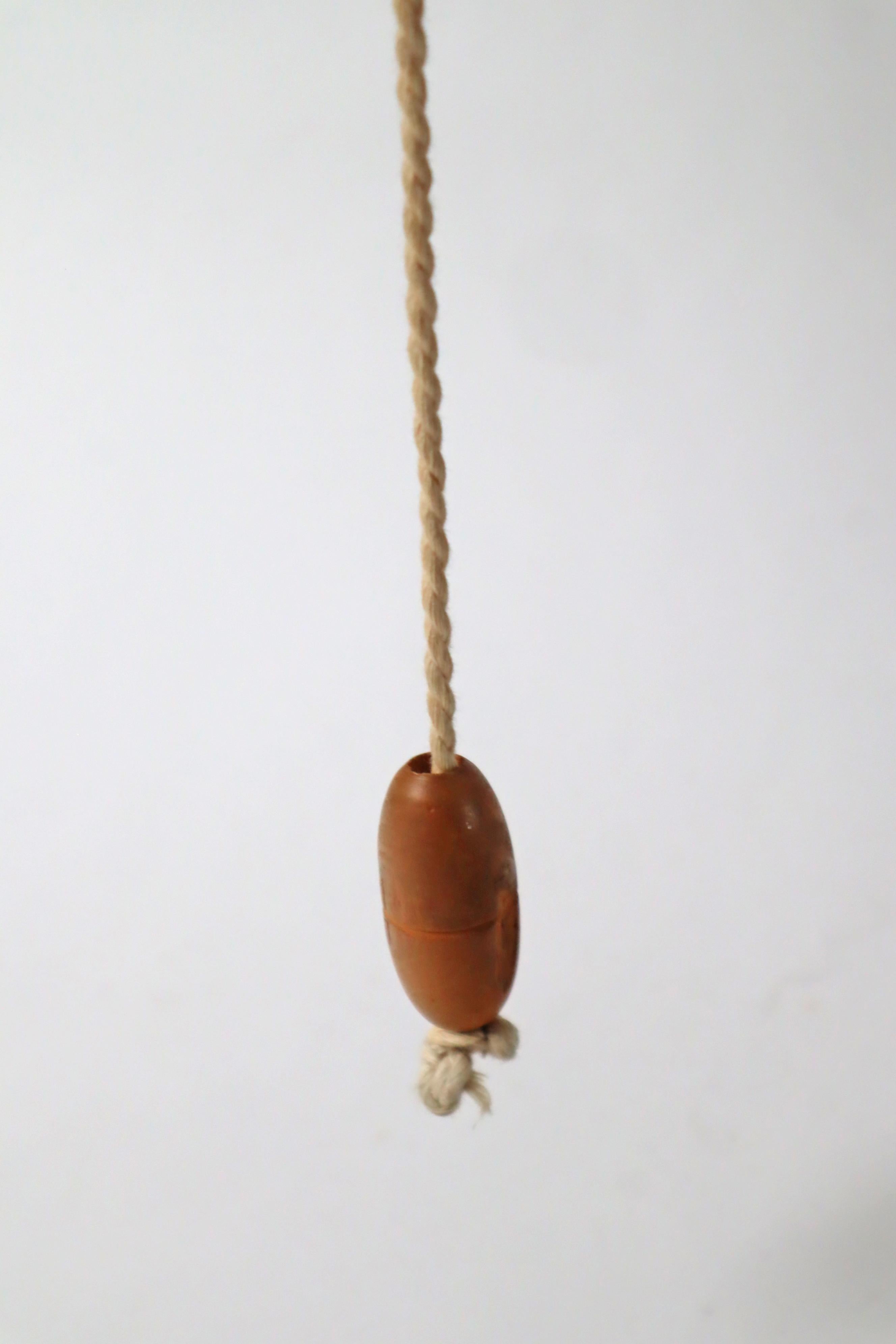 Macrame Boho Staircase Hanging Lamp in the Style of Native American, 1970s For Sale 11