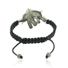 Pulsera Flexible Macramé Elefante Diamante
