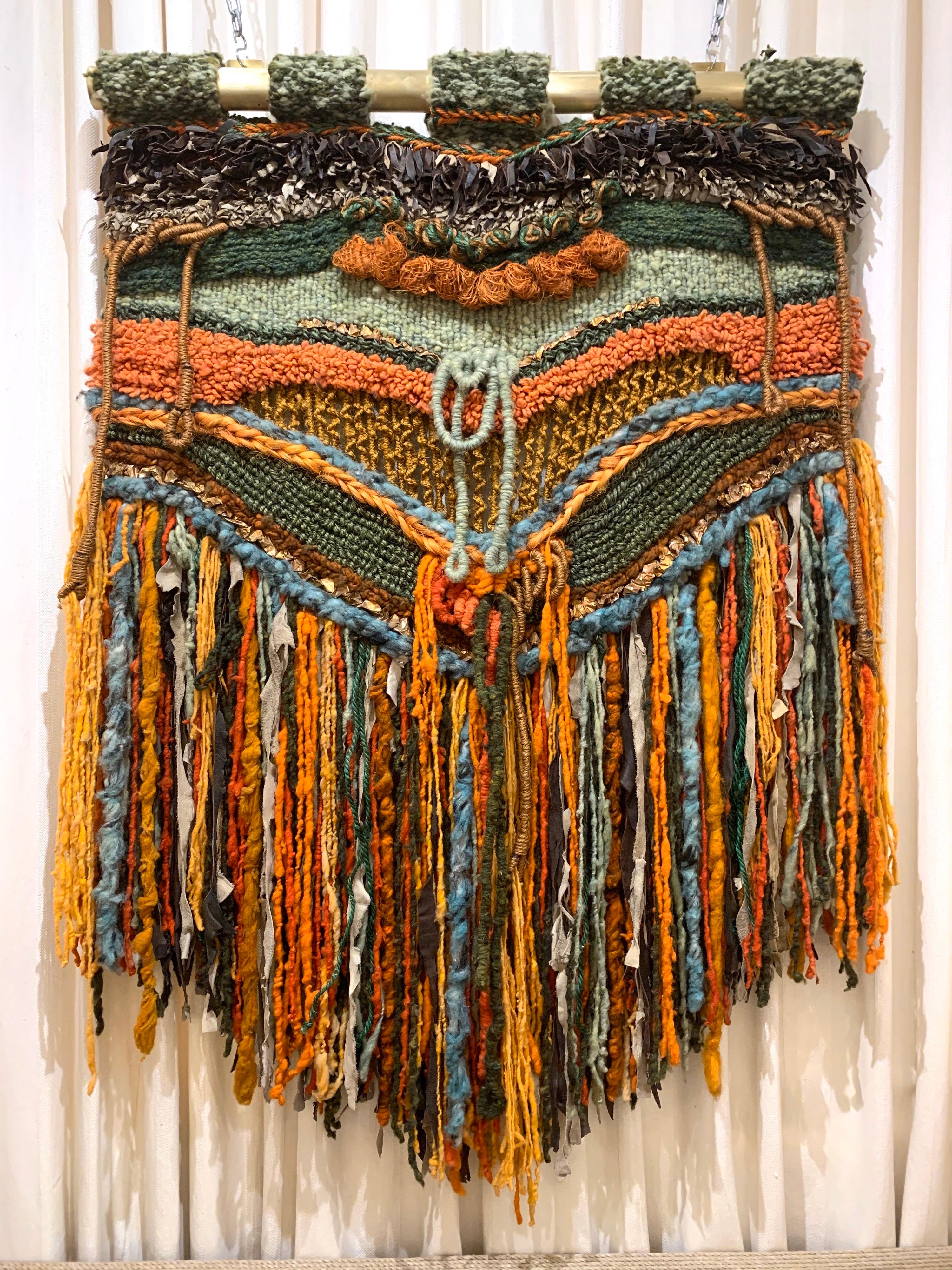 Copper Macrame in the Style of Sheila Hicks