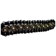 Pulsera Macramé Rosecut Diamante Plata de Ley 925 Pulsera Antigua Hecha a Mano.