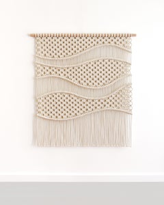 Macrame Wall Hanging, Fiber Art Tapestry, EQUILIBRIUM by TAMAR SAMPLONIUS