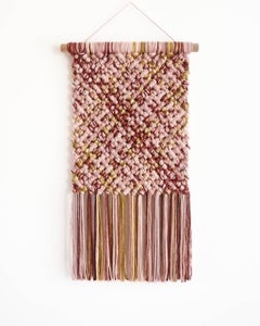 Macrame Wall Hanging, Fiber Art Tapestry Rope Art, PINGUIA#1  - TAMAR SAMPLONIUS