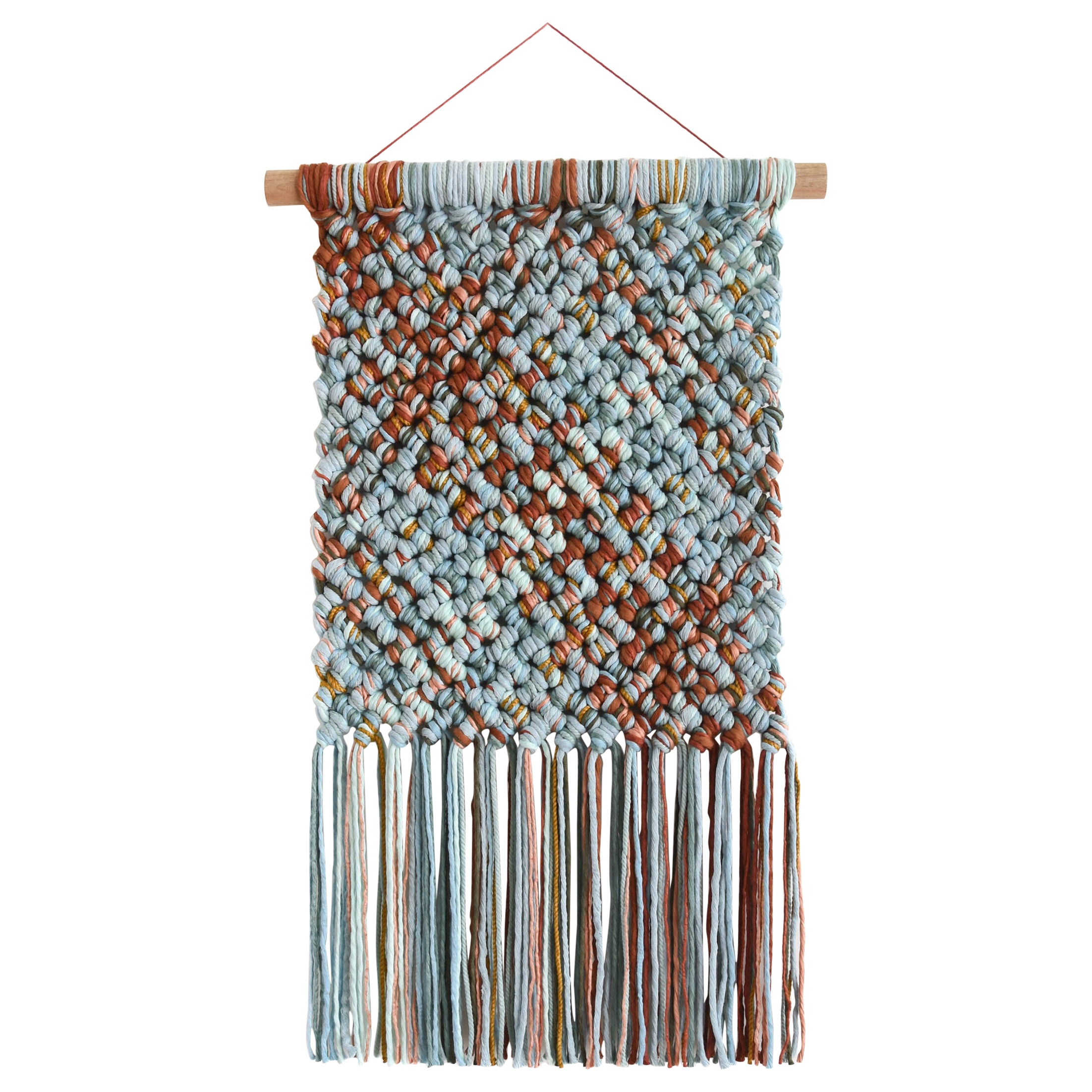 Macrame Wall Hanging, Fiber Art Tapestry Rope Art, PINGUIA#6  - TAMAR SAMPLONIUS