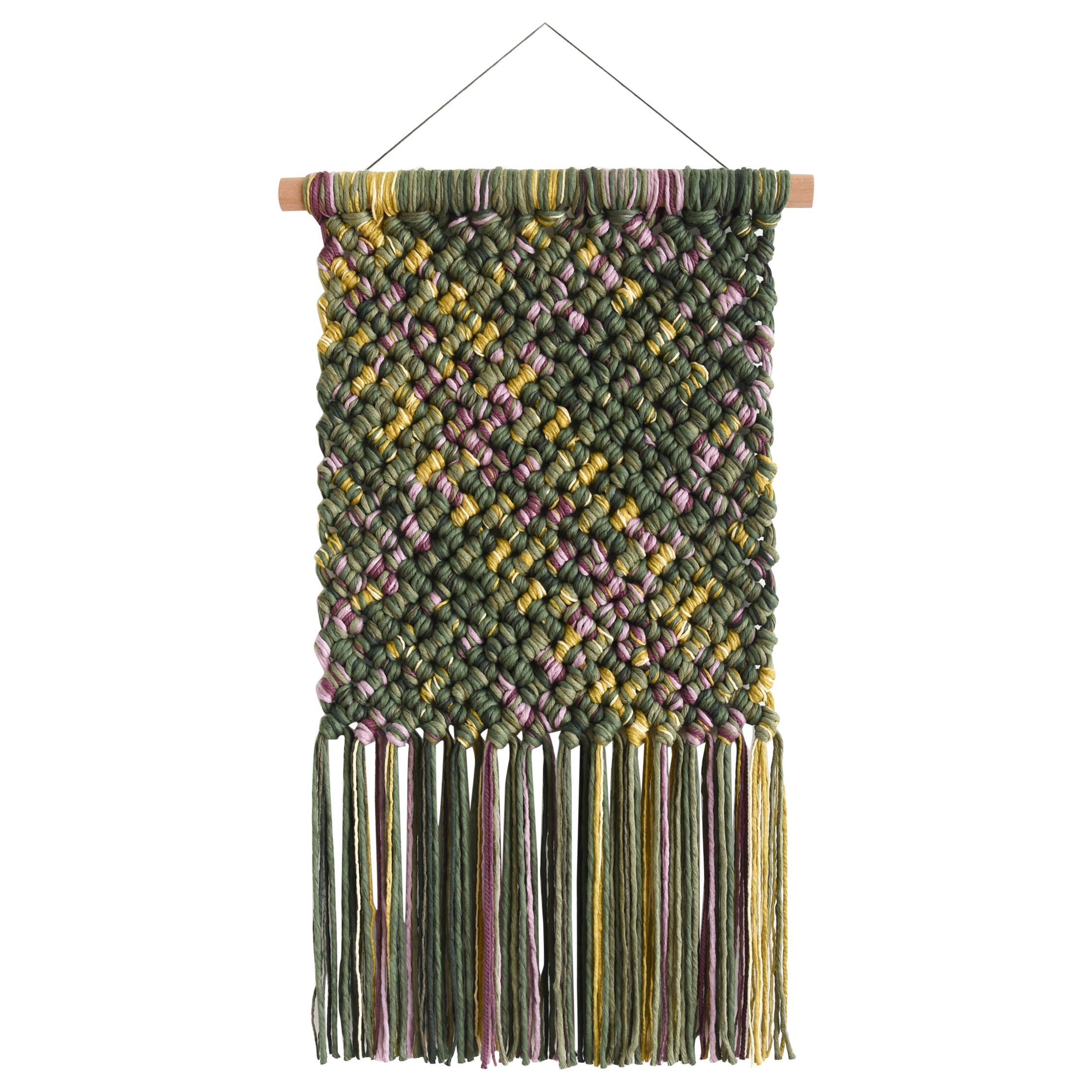 Macrame Wall Hanging, Fiber Art Tapestry Rope Art, PINGUIA#8  - TAMAR SAMPLONIUS