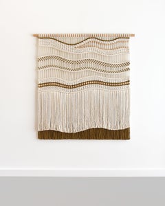 Macrame Wandbehang, Faserkunst-Wandteppich, Seilkunst, TIDES von TAMAR SAMPLONIUS