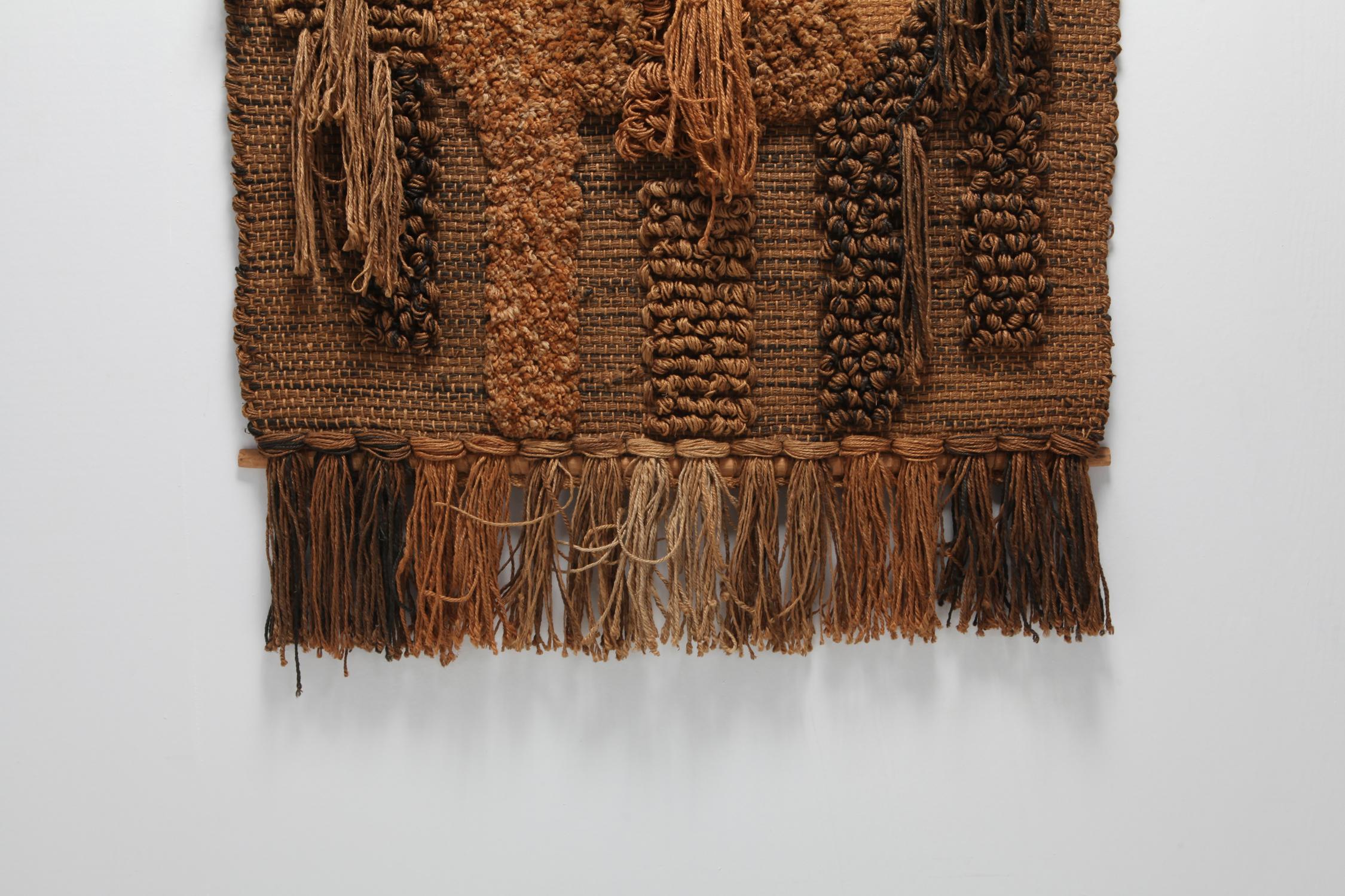 Mid-Century Modern Macrame Wall tapestry Belgium 1970s by Tapta