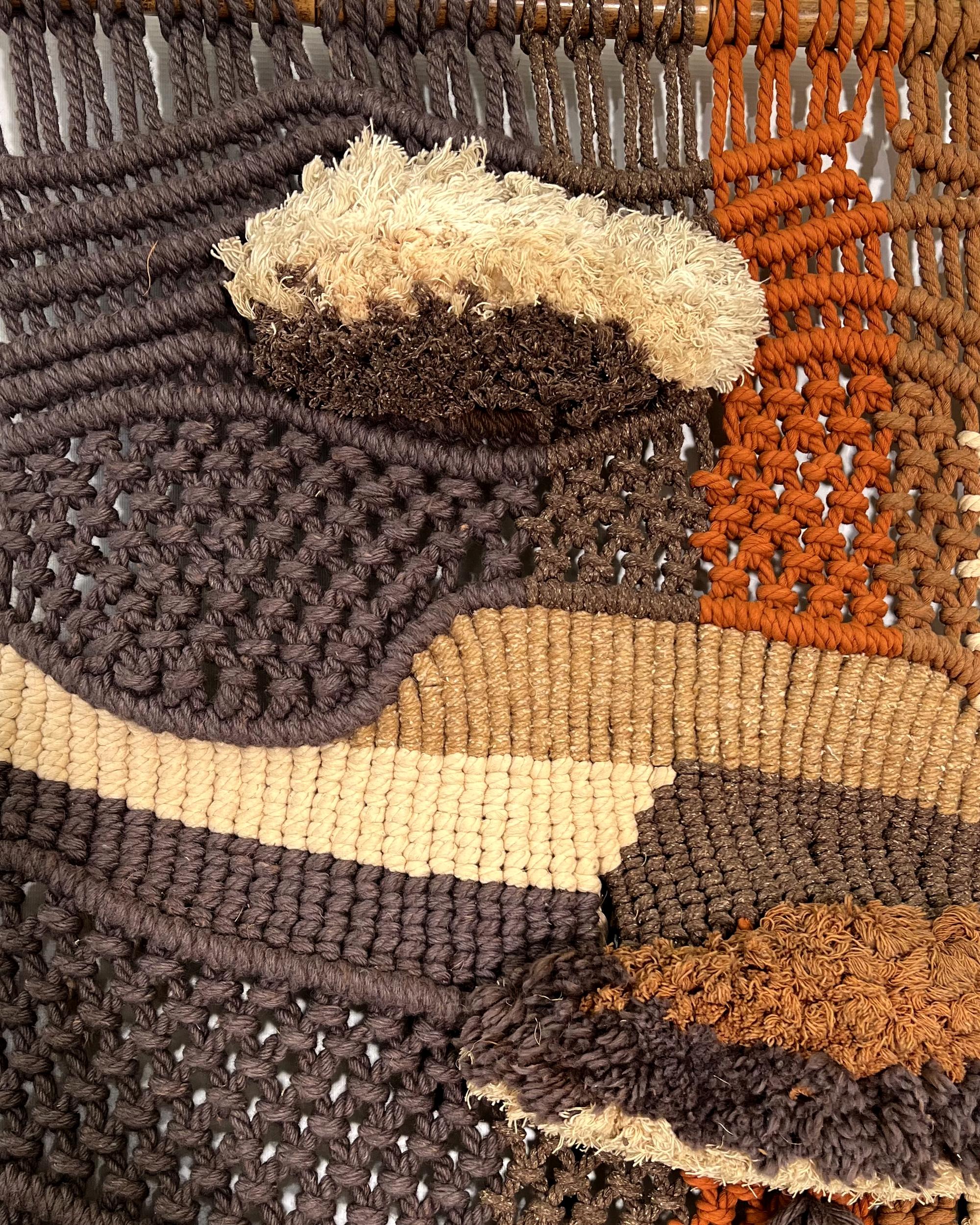Spanish Macramé wall tapestry, Spain, circa 1970 For Sale