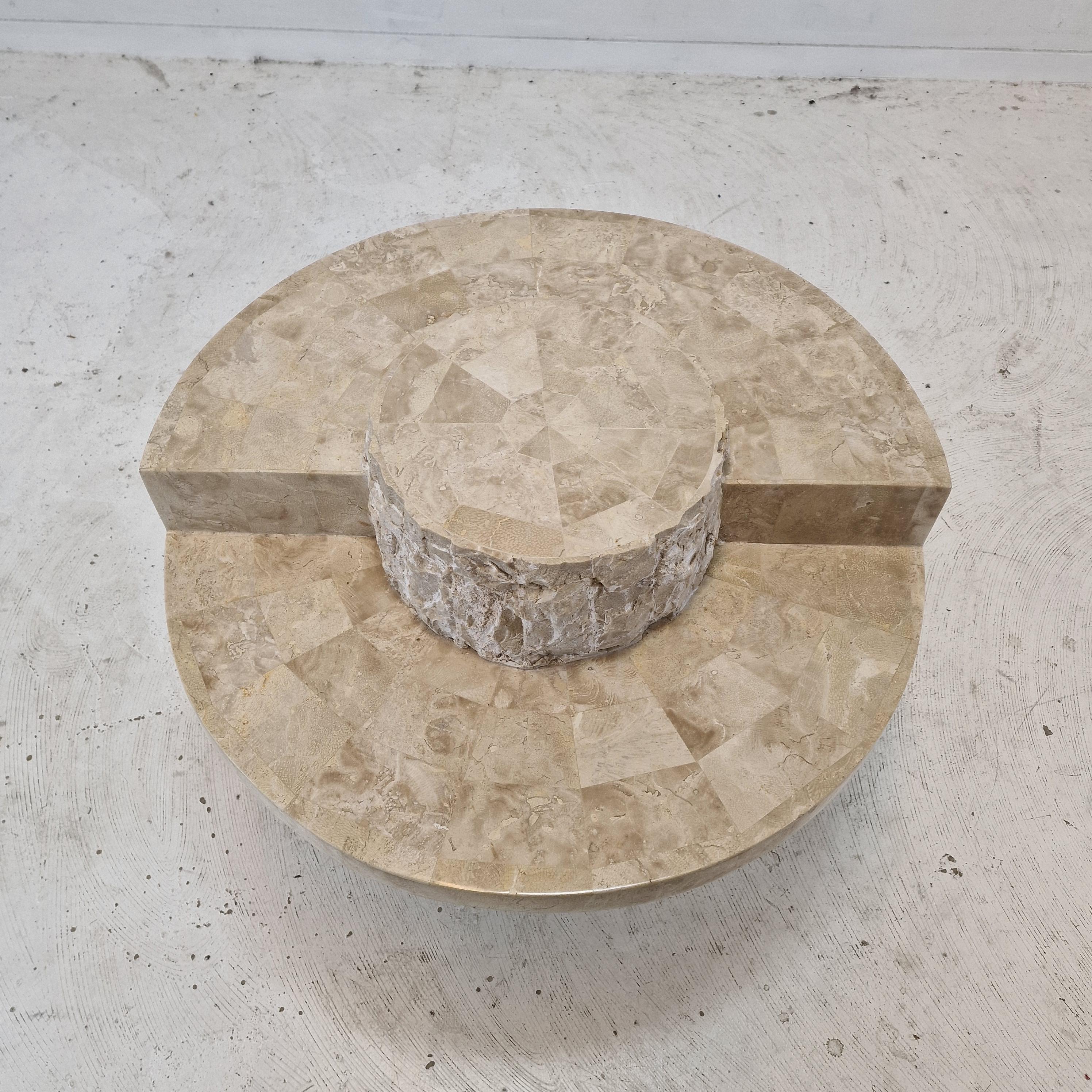 Mactan or Fossil Stone Coffee Table by Magnussen Ponte, 1980s For Sale 2