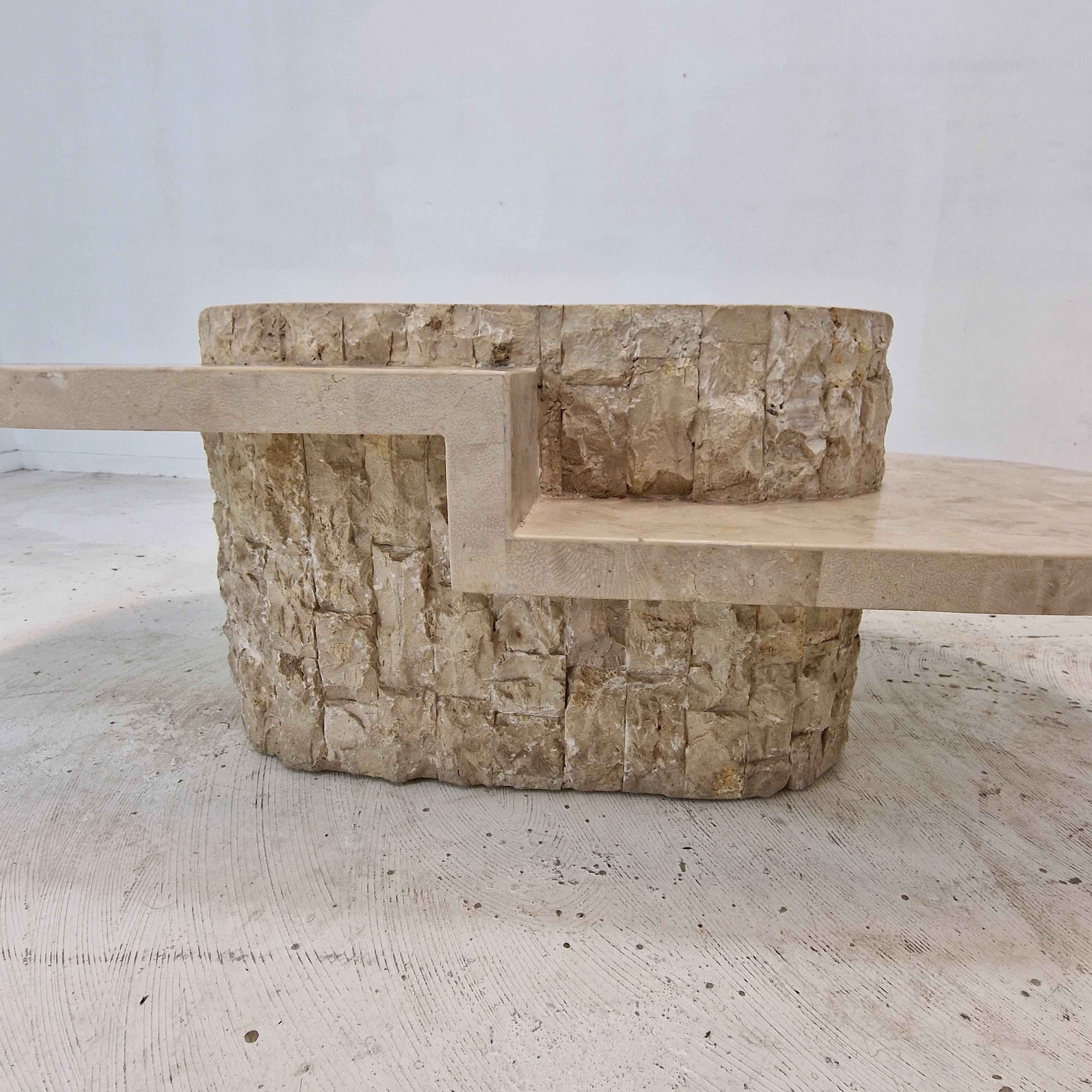 Mactan or Fossil Stone Coffee Table by Magnussen Ponte, 1980s 1
