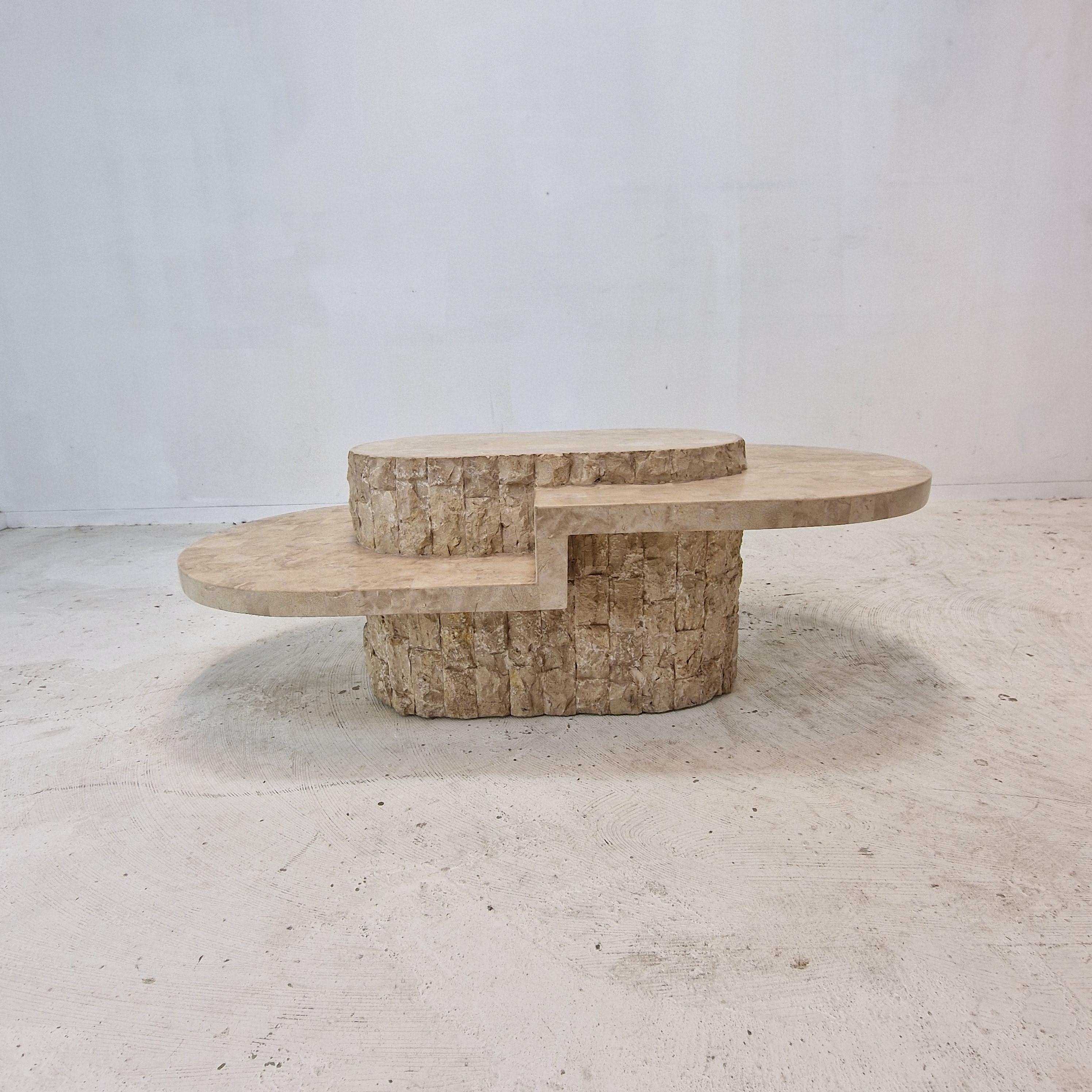 Mactan or Fossil Stone Coffee Table by Magnussen Ponte, 1980s 2
