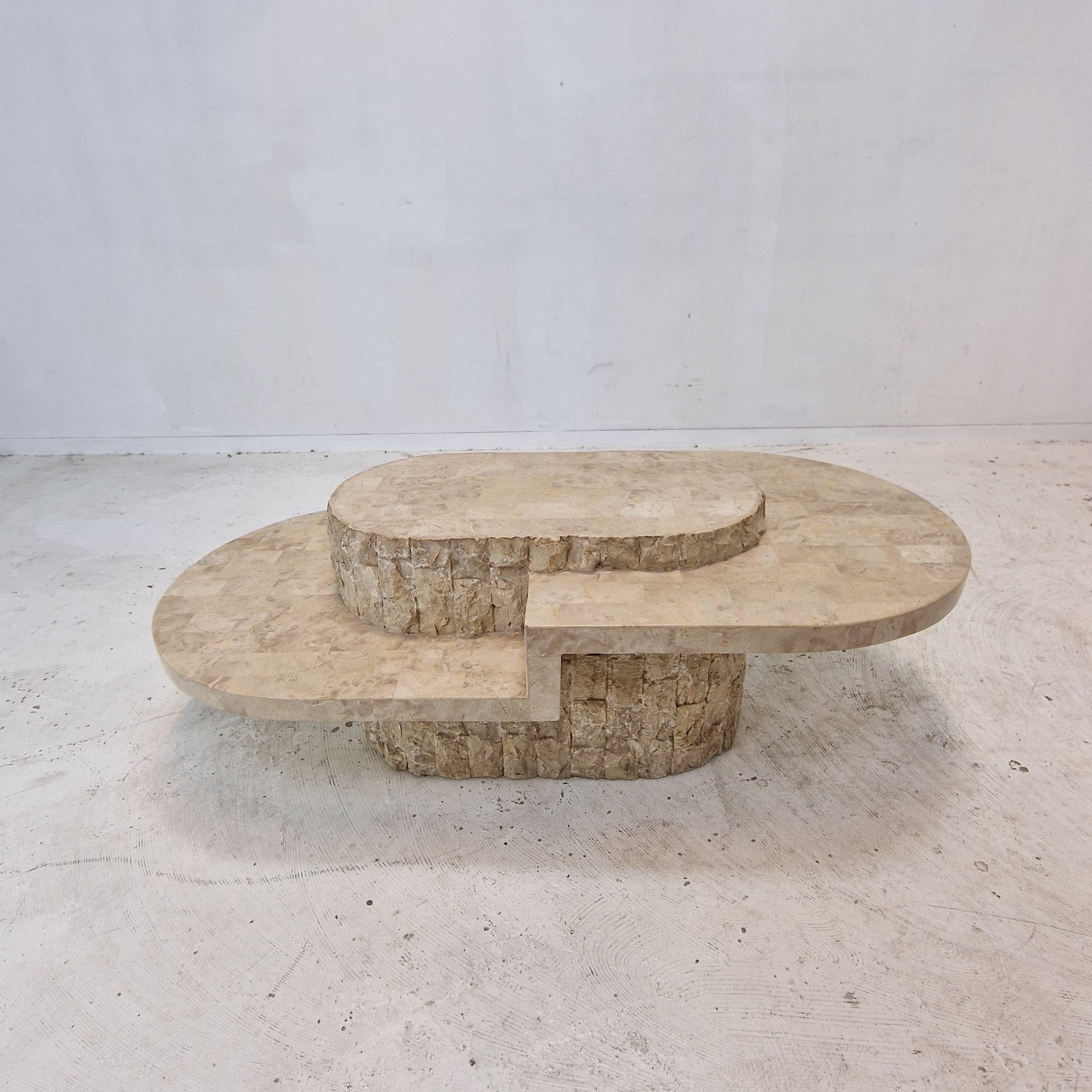 Mactan or Fossil Stone Coffee Table by Magnussen Ponte, 1980s 3