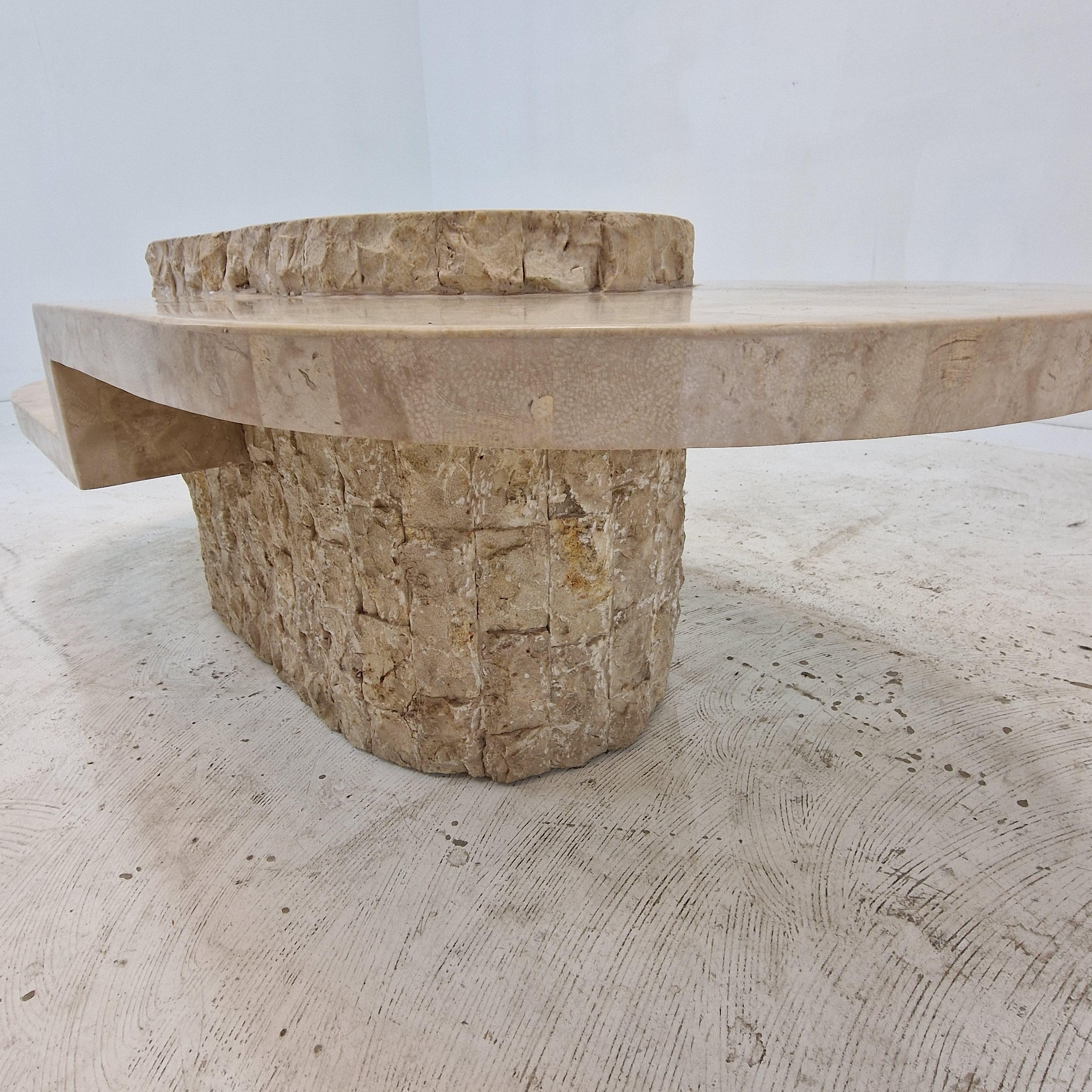 Mactan or Fossil Stone Coffee Table by Magnussen Ponte, 1980s 4