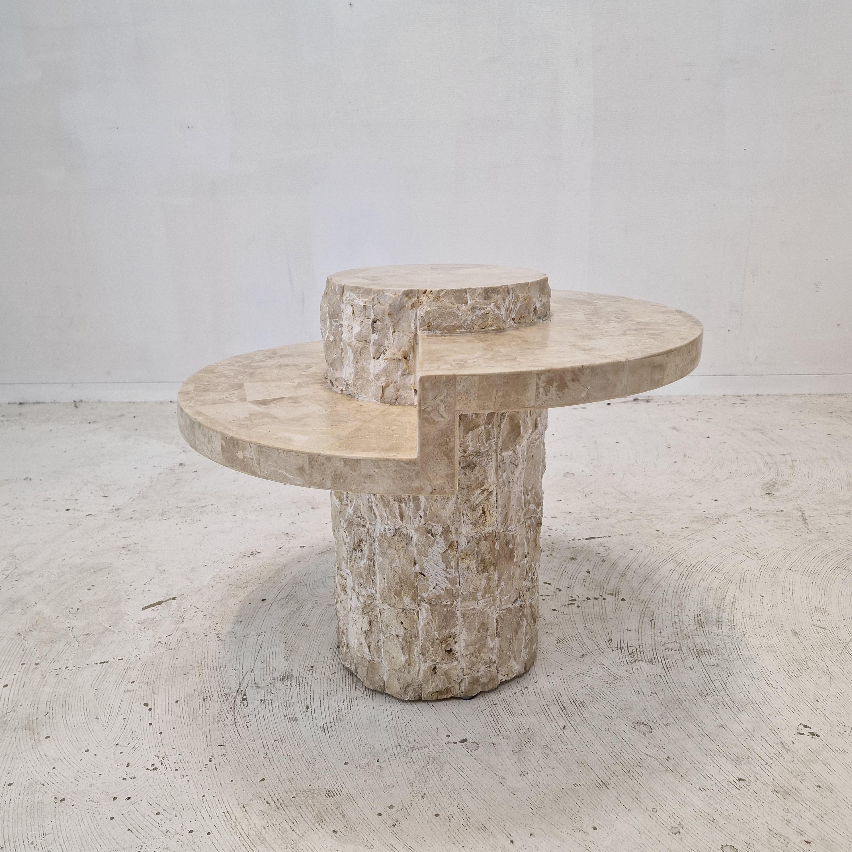 Mactan or Fossil Stone Coffee Table by Magnussen Ponte, 1980s For Sale 6