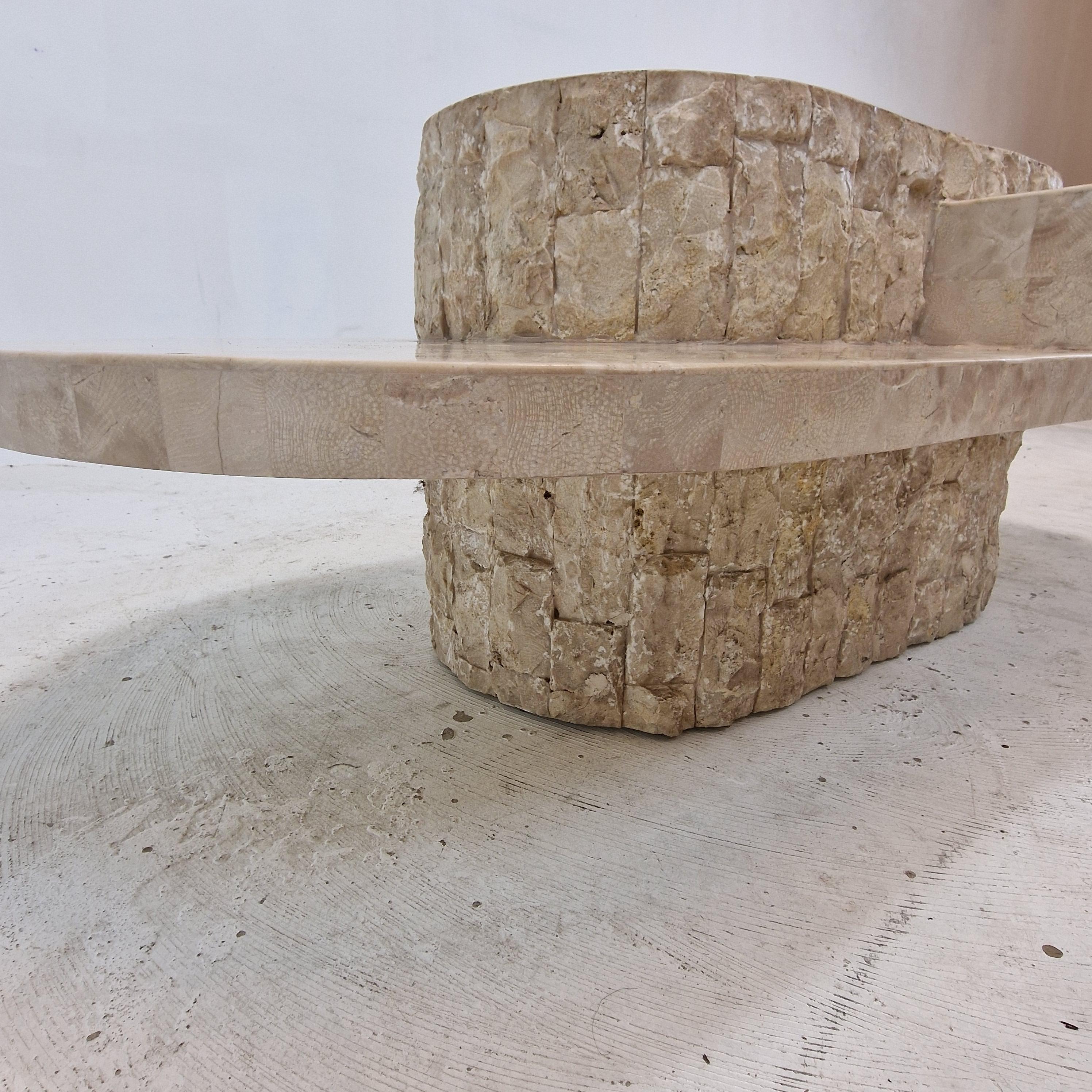 Mactan or Fossil Stone Coffee Table by Magnussen Ponte, 1980s 5