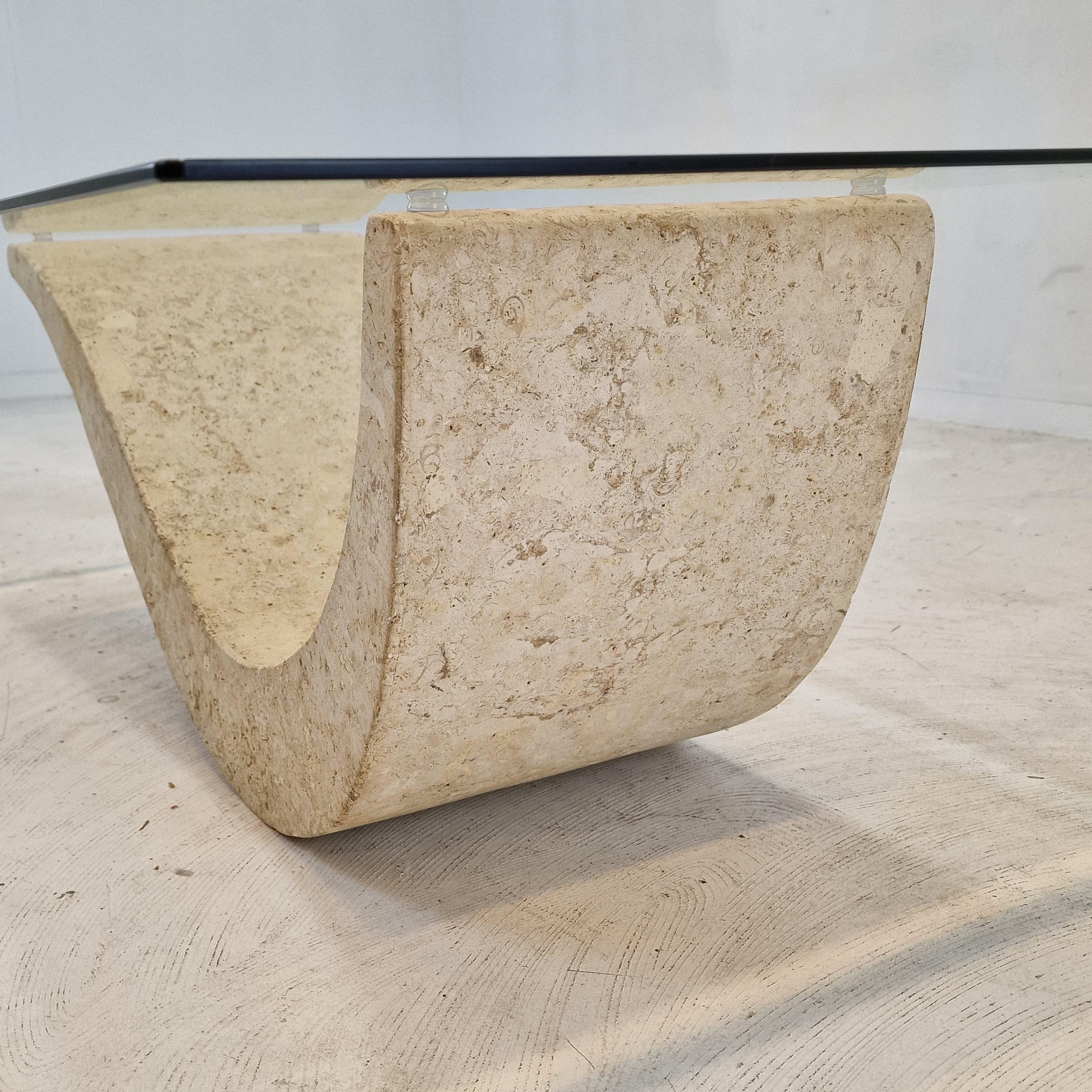 Mactan Stone Coffee or Fossil Stone Table, 1990s 1