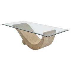 Mactan Stone Coffee or Fossil Stone Table, 1990s