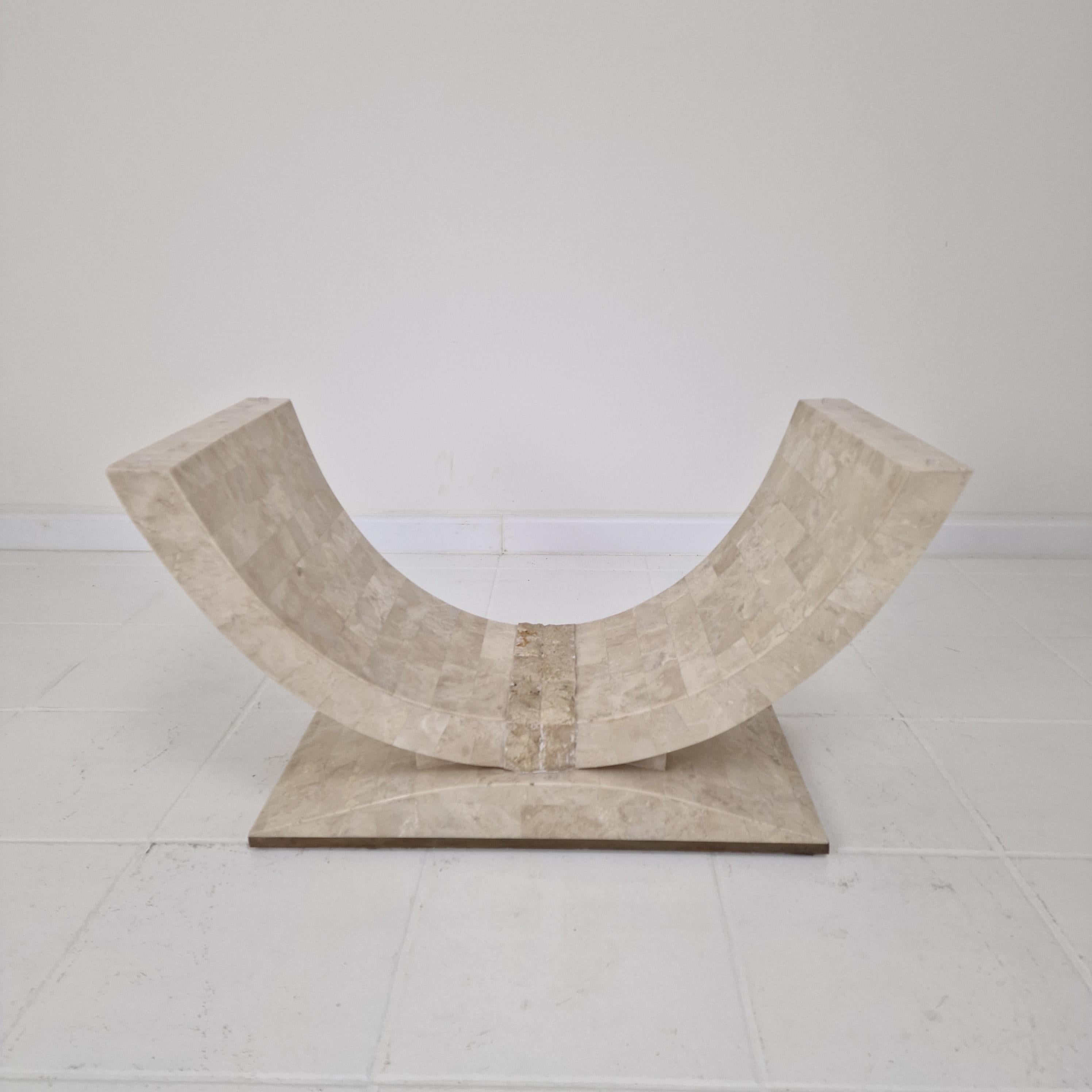 Mactan Stone Coffee or Fossil Stone Table, Italy 1990s 4