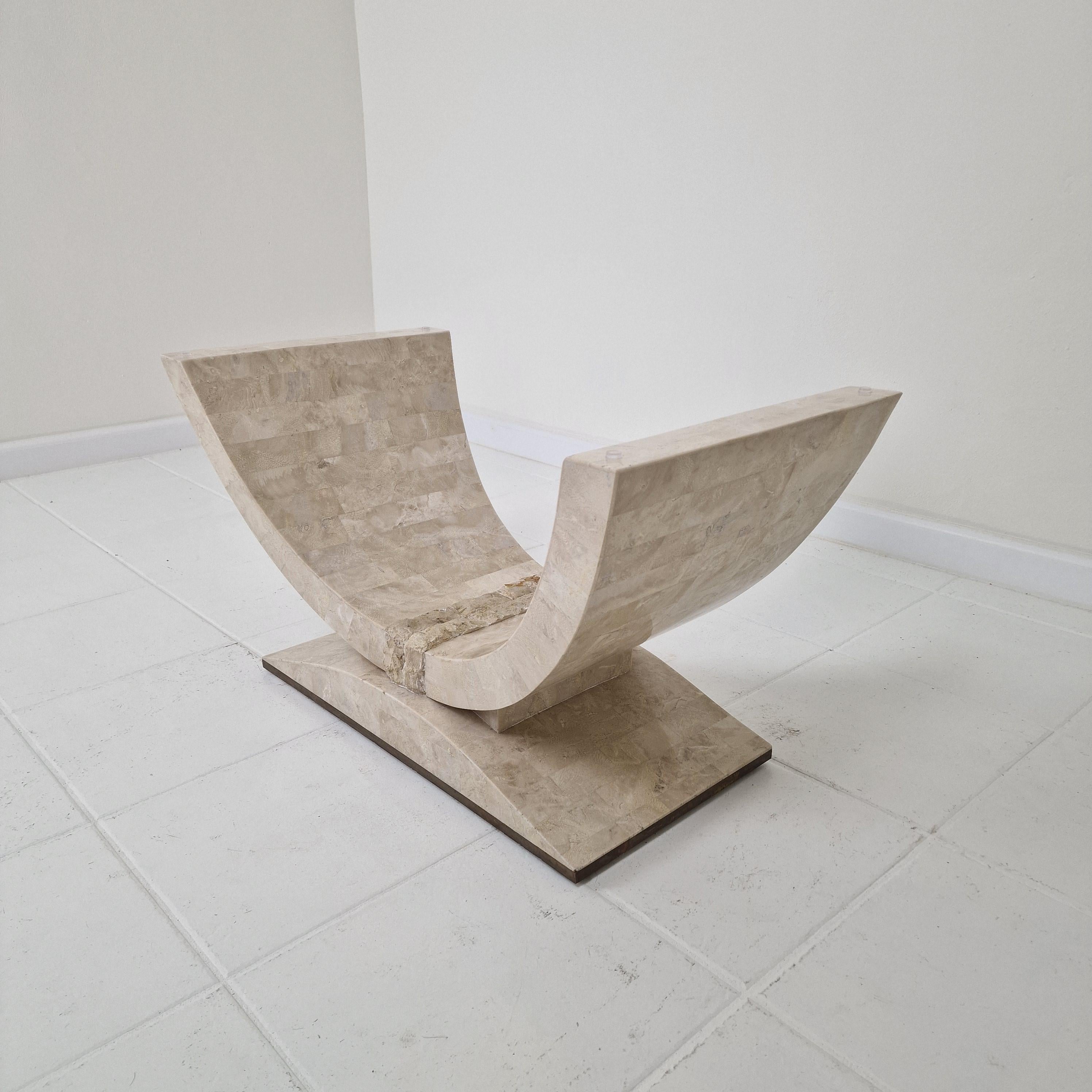 Mactan Stone Coffee or Fossil Stone Table, Italy 1990s 5