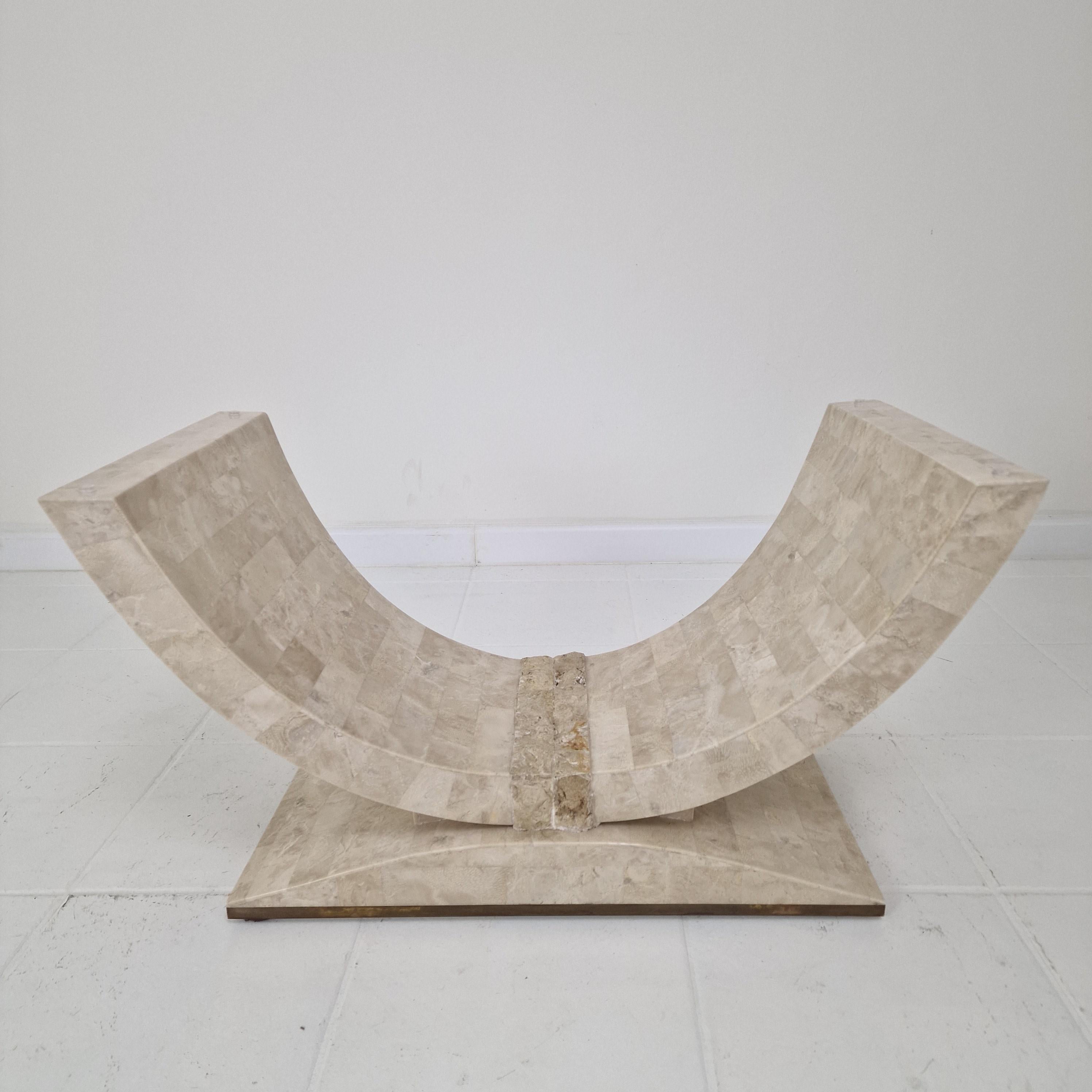 Mactan Stone Coffee or Fossil Stone Table, Italy 1990s 7