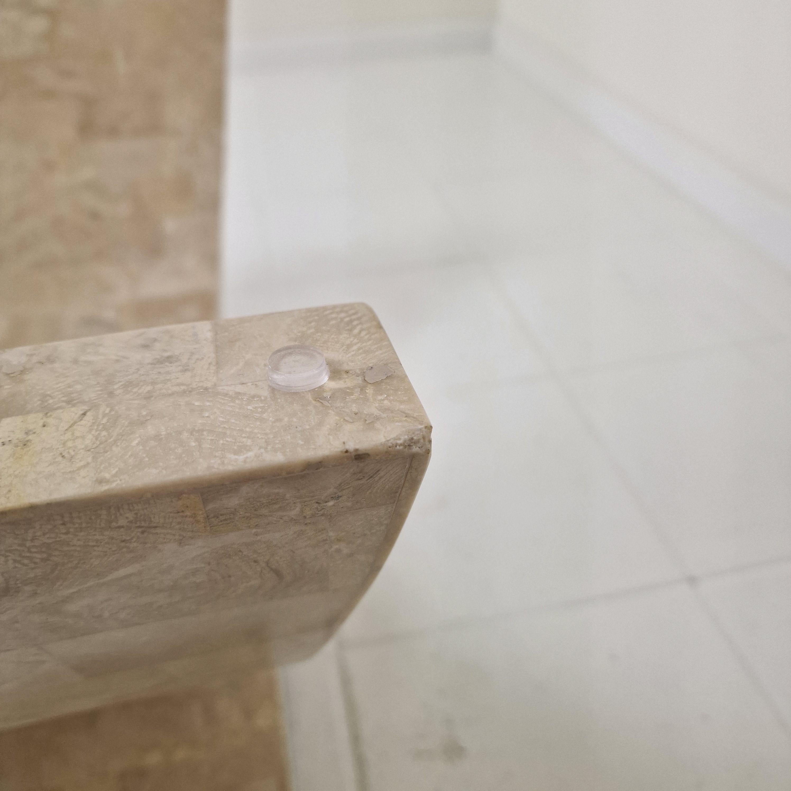 Mactan Stone Coffee or Fossil Stone Table, Italy 1990s 8
