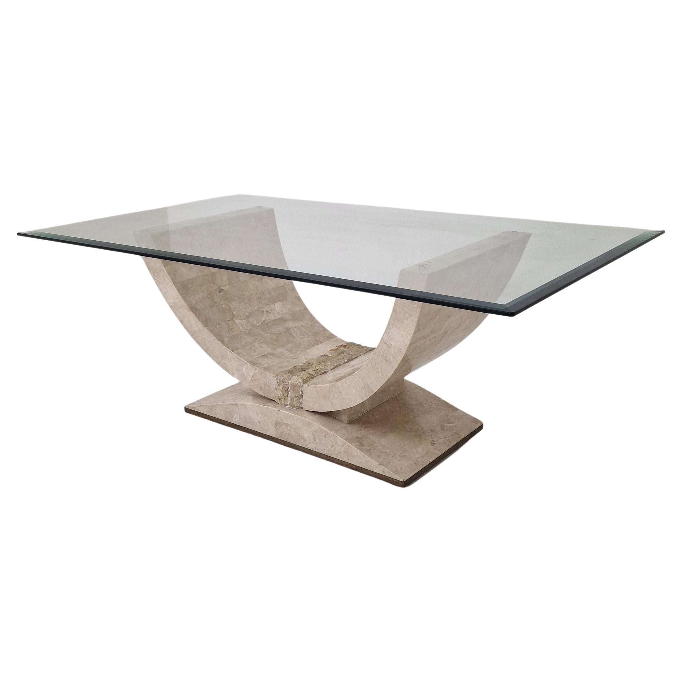 Mactan Stone Coffee or Fossil Stone Table, Italy 1990s