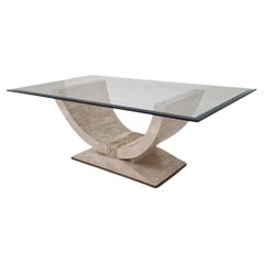 Mactan Stone Coffee or Fossil Stone Table, Italy 1990s