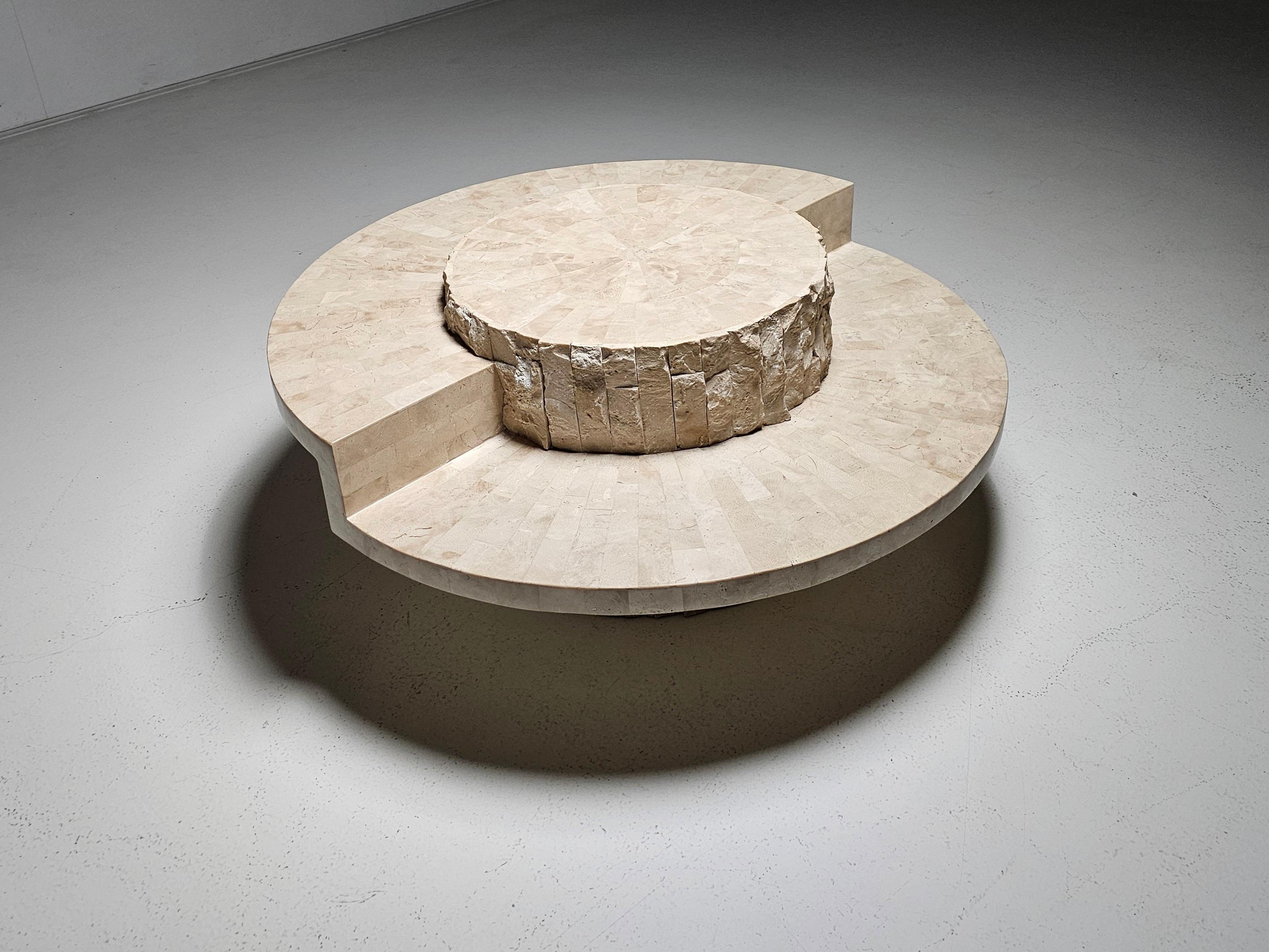 Mactan Stein Couchtisch von Magnussen Ponte, 1980er (Moderne der Mitte des Jahrhunderts)