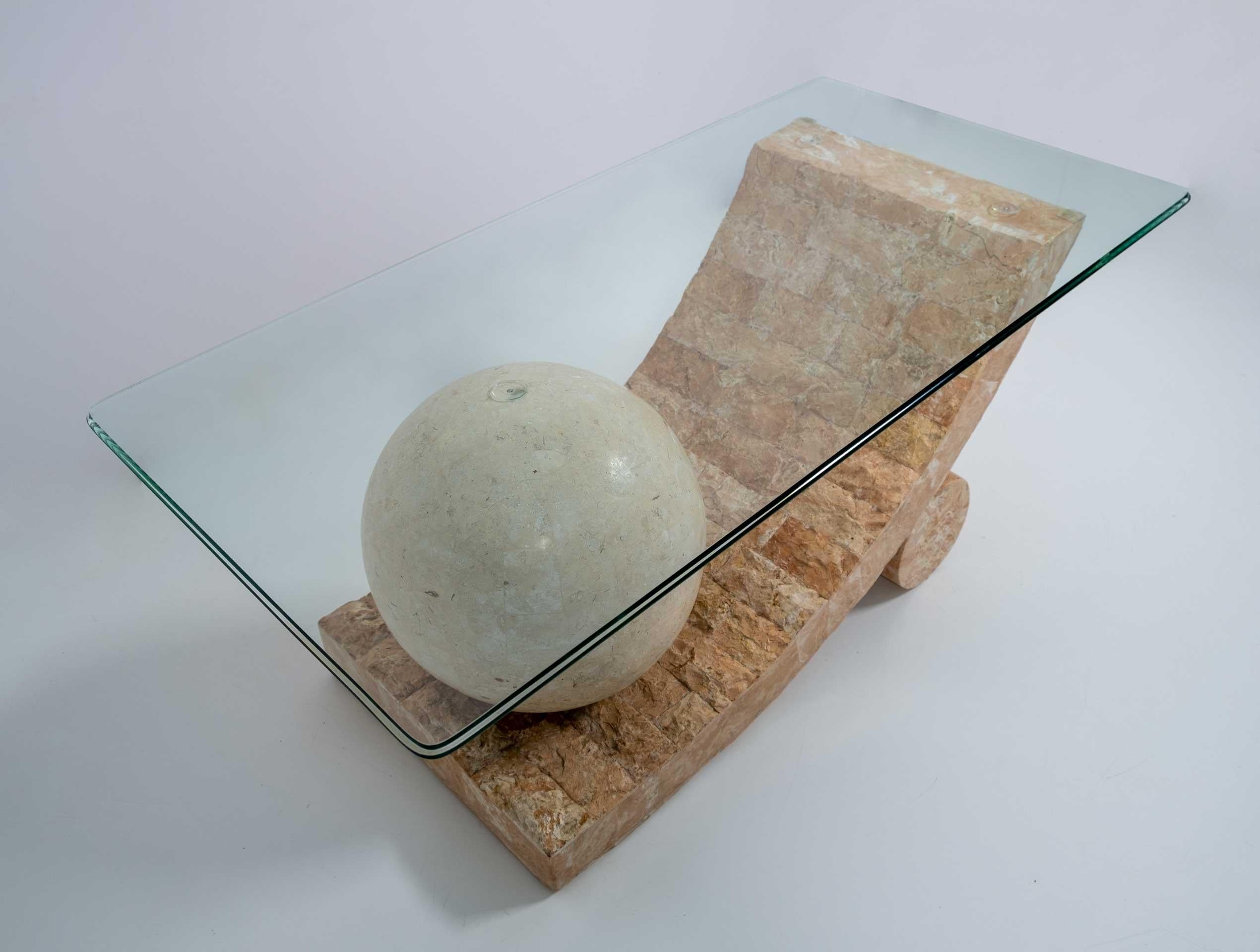 Mactan Stone Coffee Table by Magnussen Ponte, 1980s For Sale 1