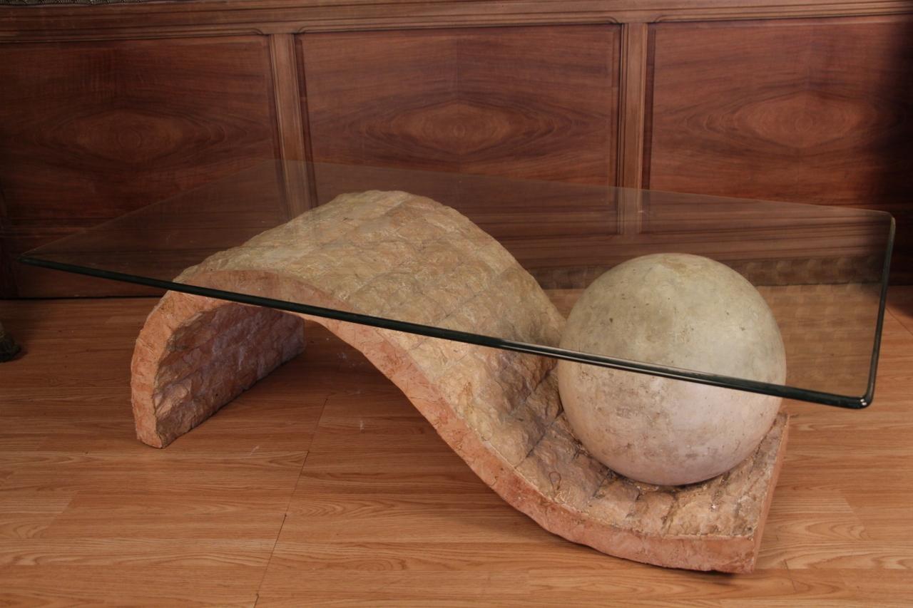 Table basse en pierre Mactan par Magnussen Ponte, années 1980 en vente 2