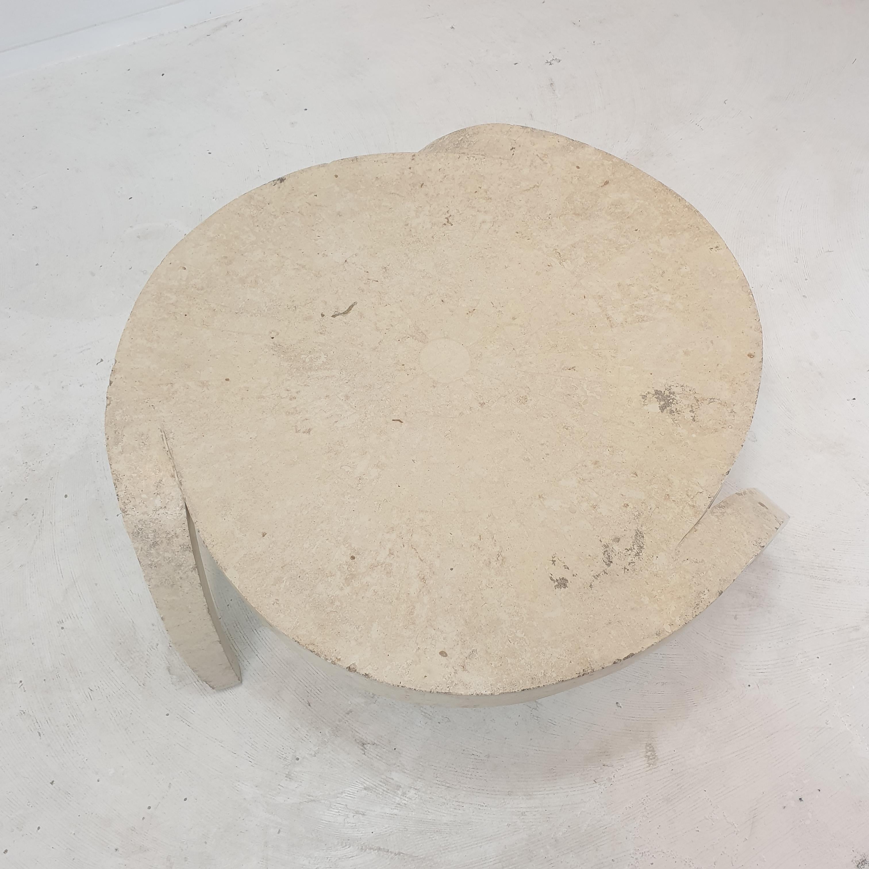Mactan Stone or Fossil Stone Coffee Table, 1980s For Sale 1
