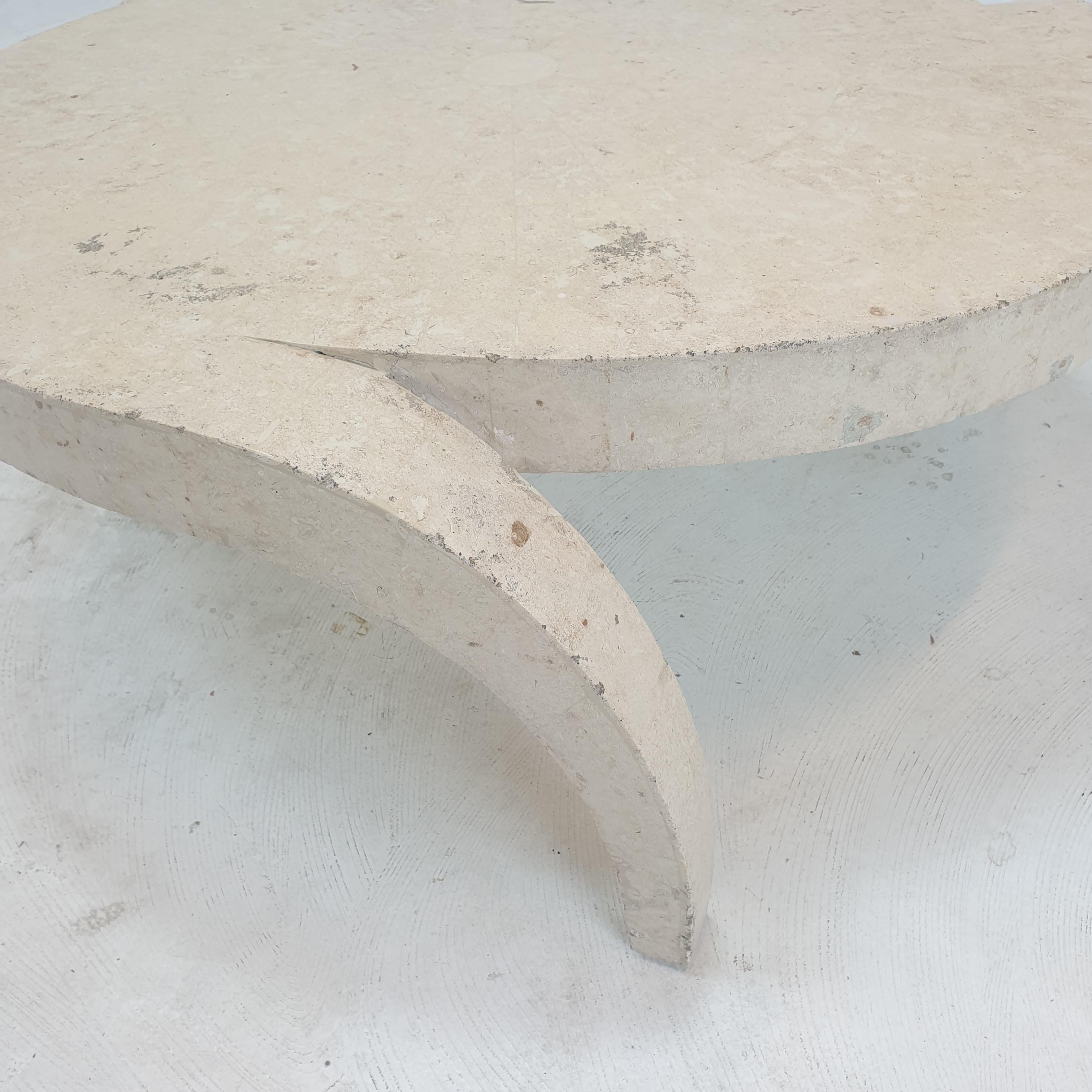 Mactan Stone or Fossil Stone Coffee Table, 1980s For Sale 3