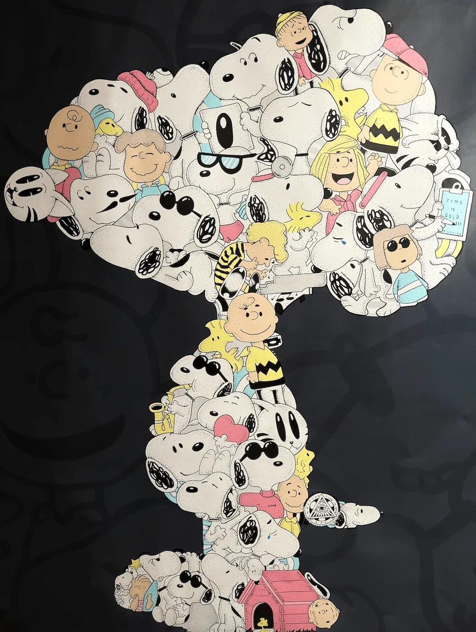 Doodle Snoopy - Painting by Mactivo