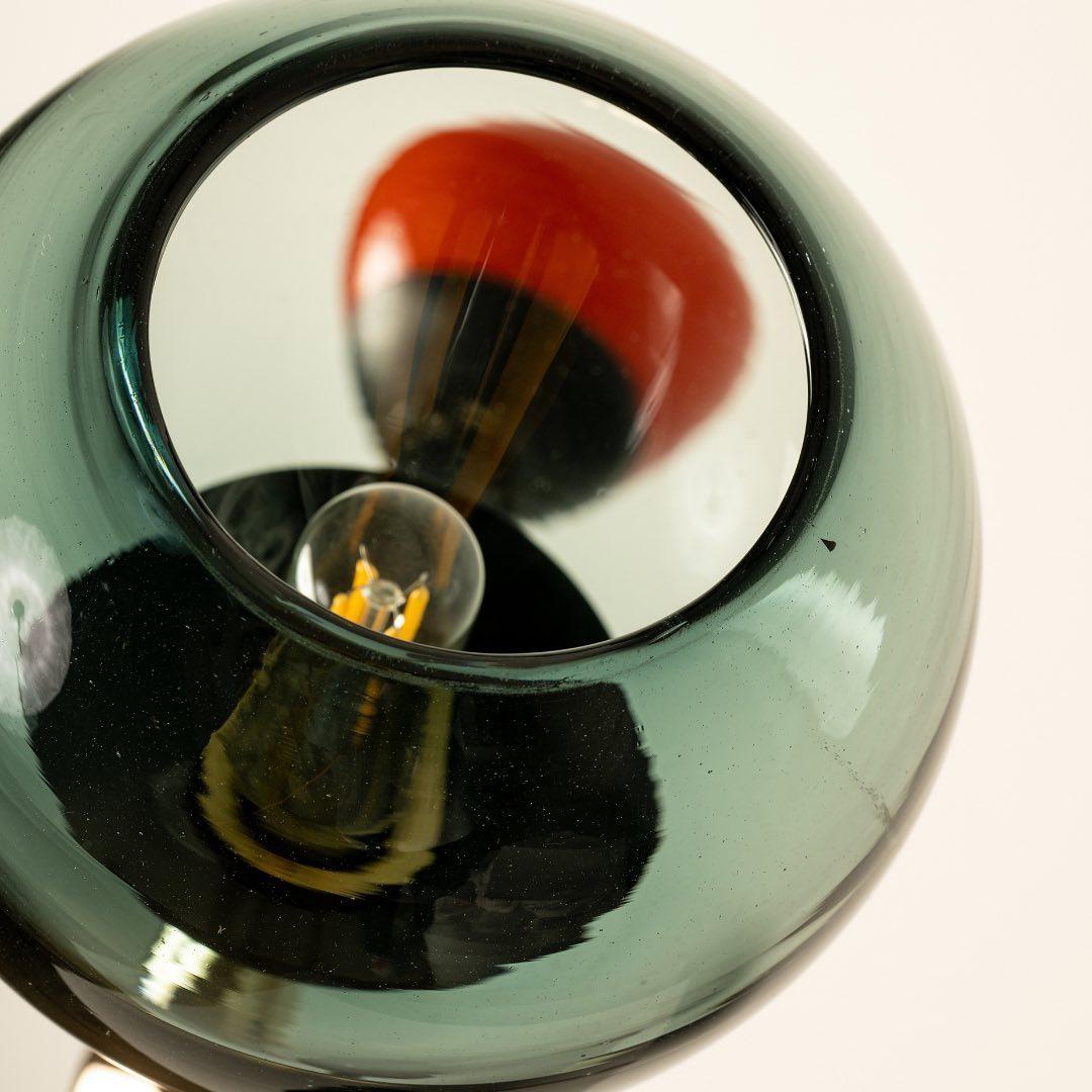 Mácula Flame and Smoke Blown Glass Bronze Table Lamp by Isabel Moncada In New Condition For Sale In Geneve, CH