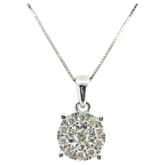 Macy & Co. 14k White Gold 0.33ctw Diamond Pendant Necklace