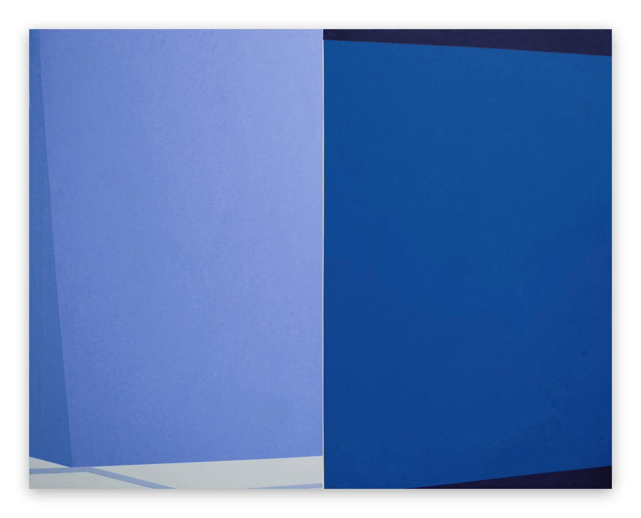 Abstract Painting Macyn Bolt - Intersect (bleu) (peinture abstraite)