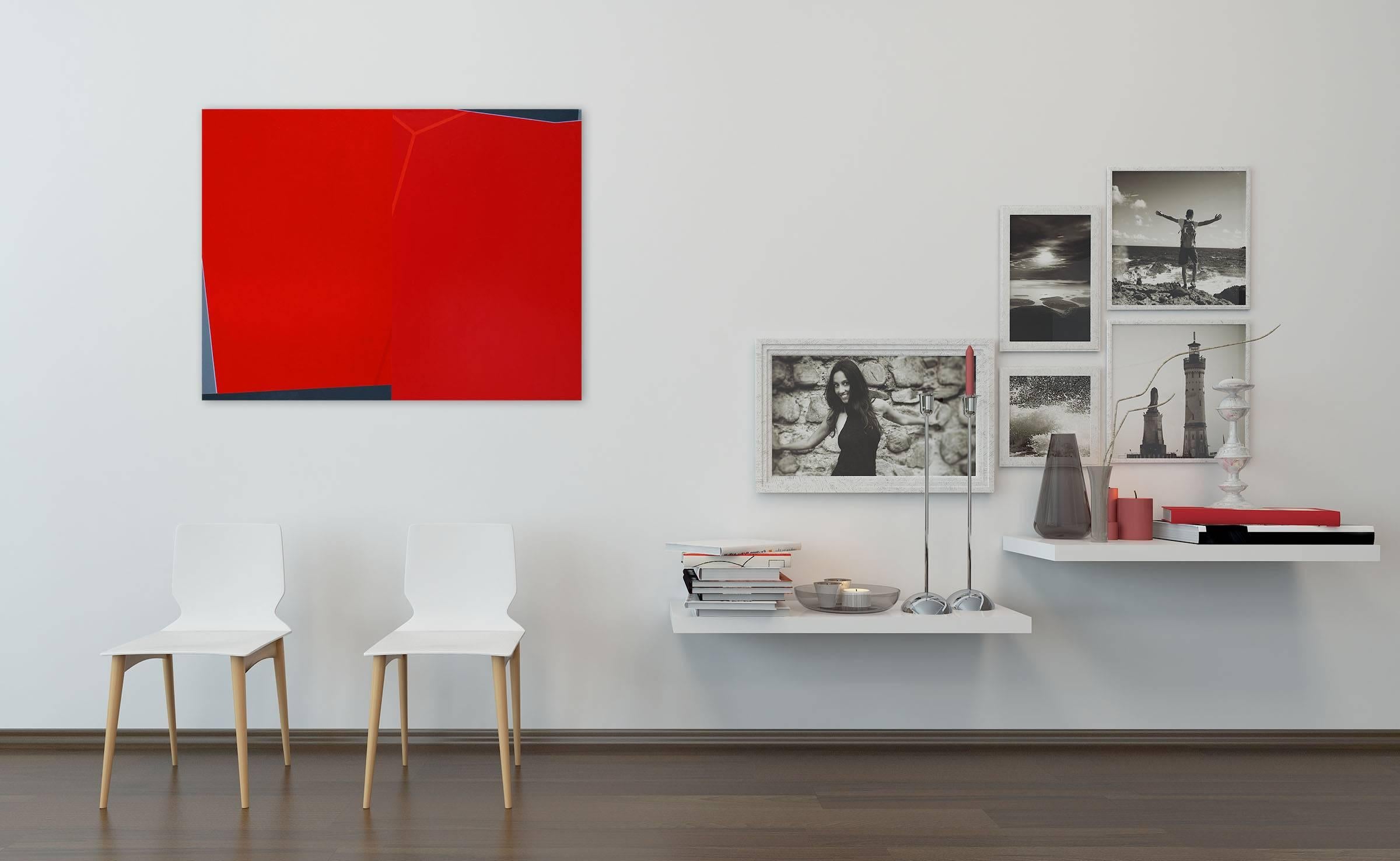 Intersect (Alta frequenza) (Pittura astratta) - Painting di Macyn Bolt