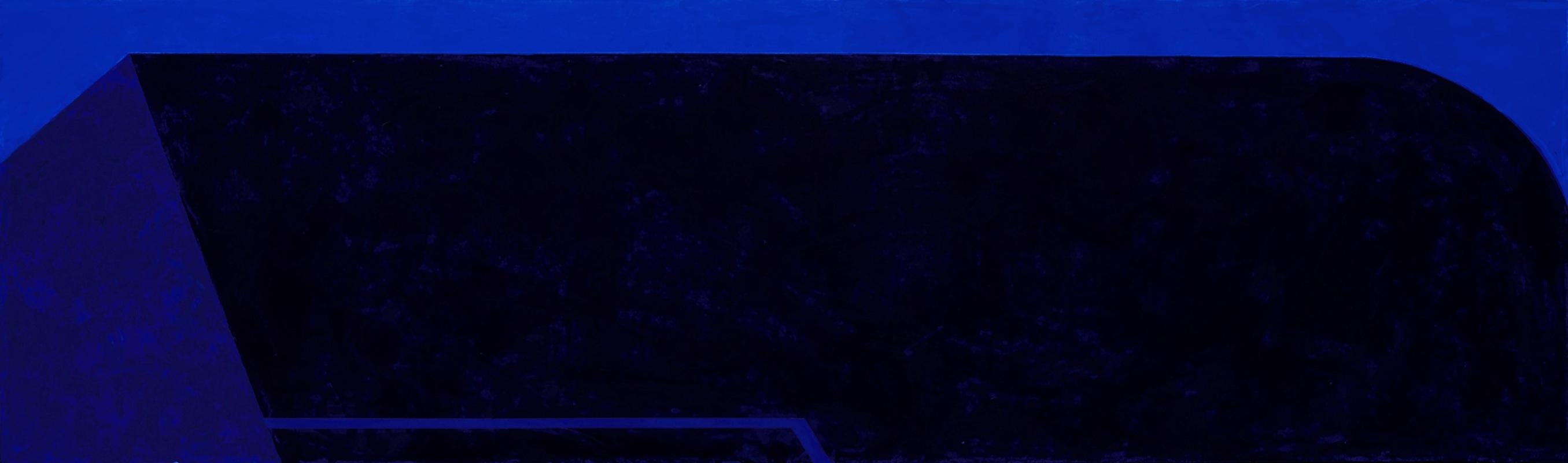 Macyn Bolt, Dark Pool I, acrylic on canvas, Minimalist, 18 x 60, 2018 For Sale 2