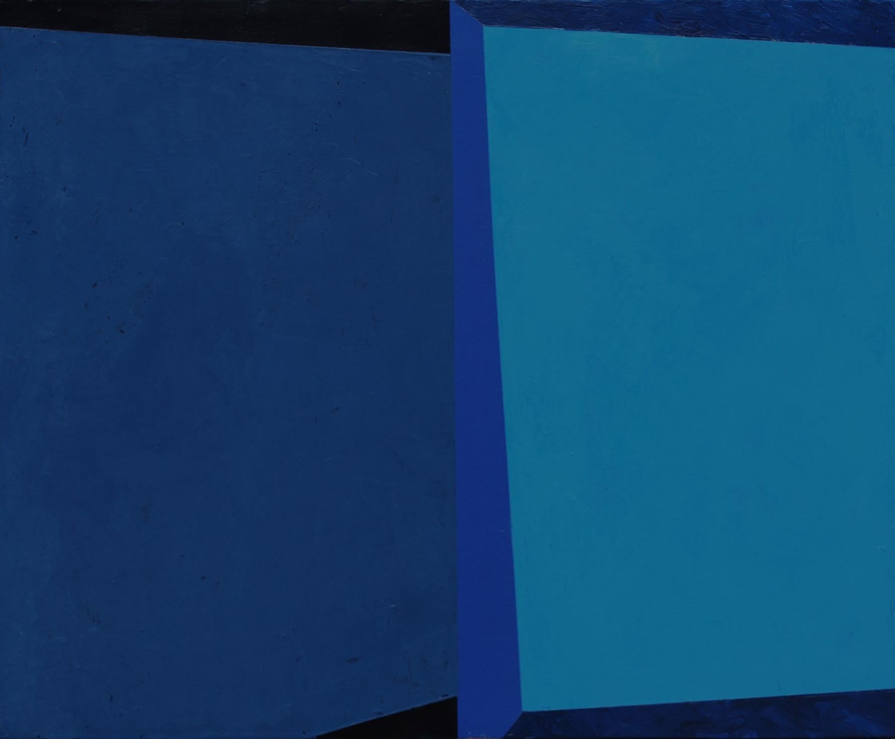Macyn Bolt, Dark Pool I, acrylic on canvas, Minimalist, 18 x 60, 2018 For Sale 4