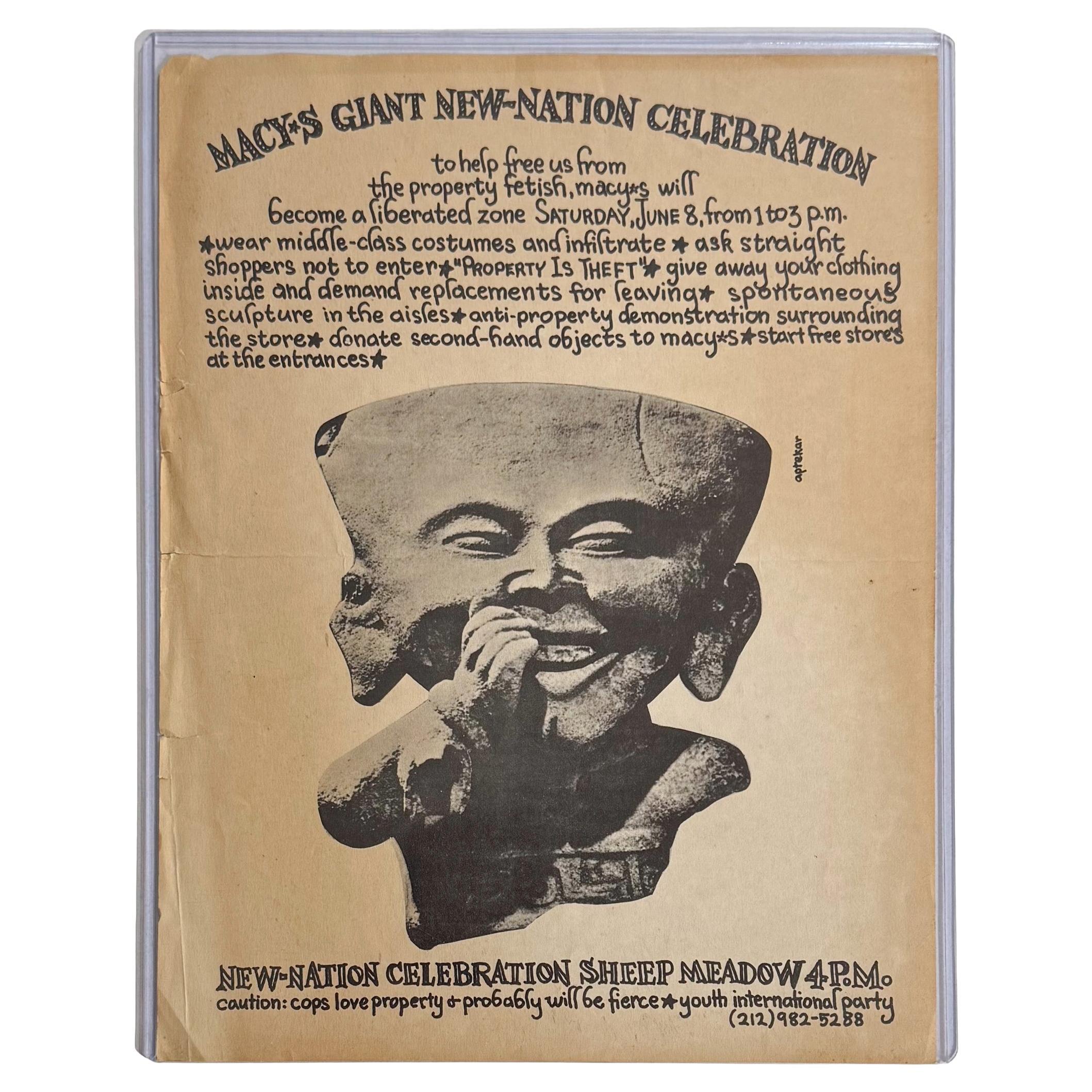 La gigantesca celebrazione della Nuova Nazione di Macy
s (volantino Yippie) in vendita