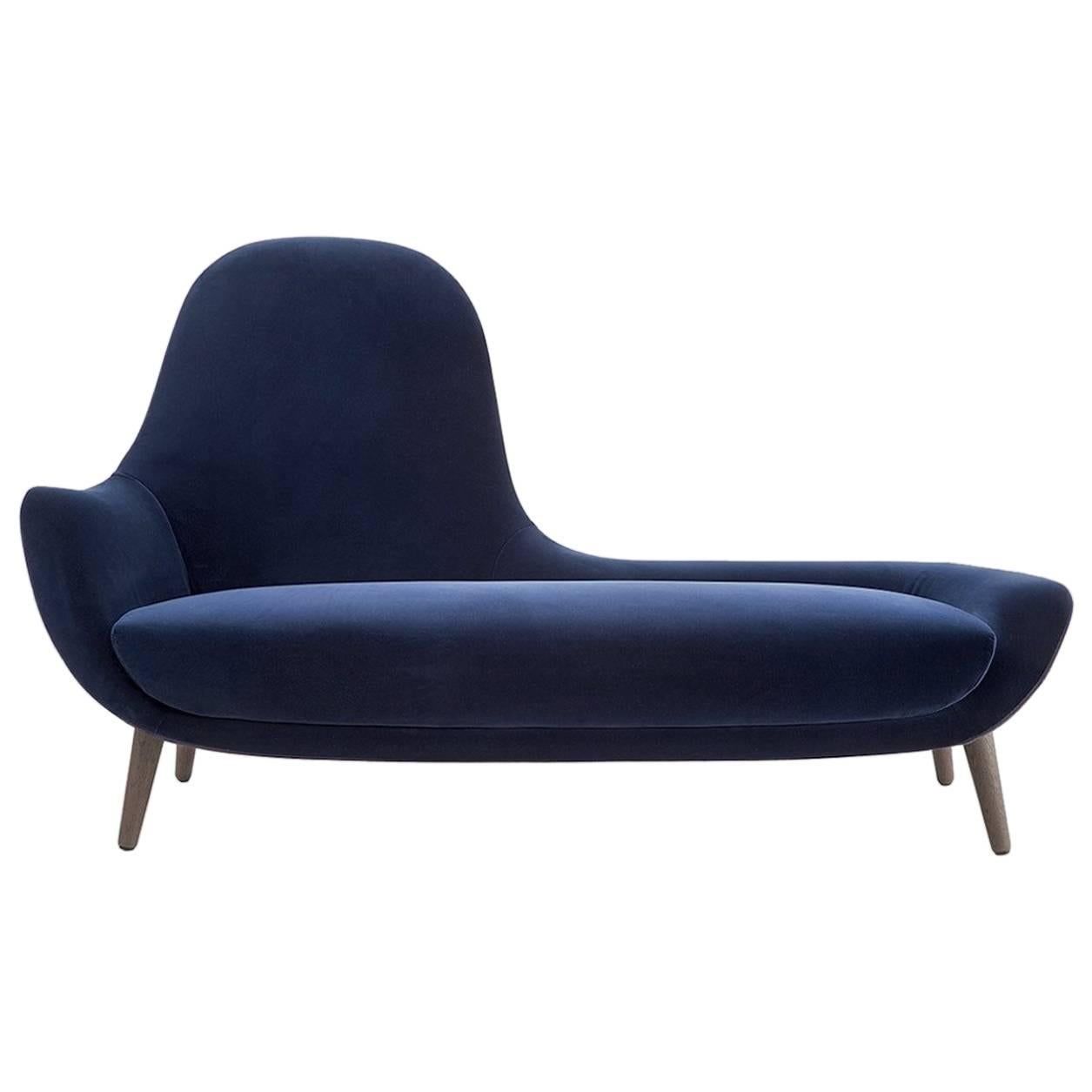 Mad Chaise Longue by Marcel Wanders for Poliform in Fabric or Leather For Sale