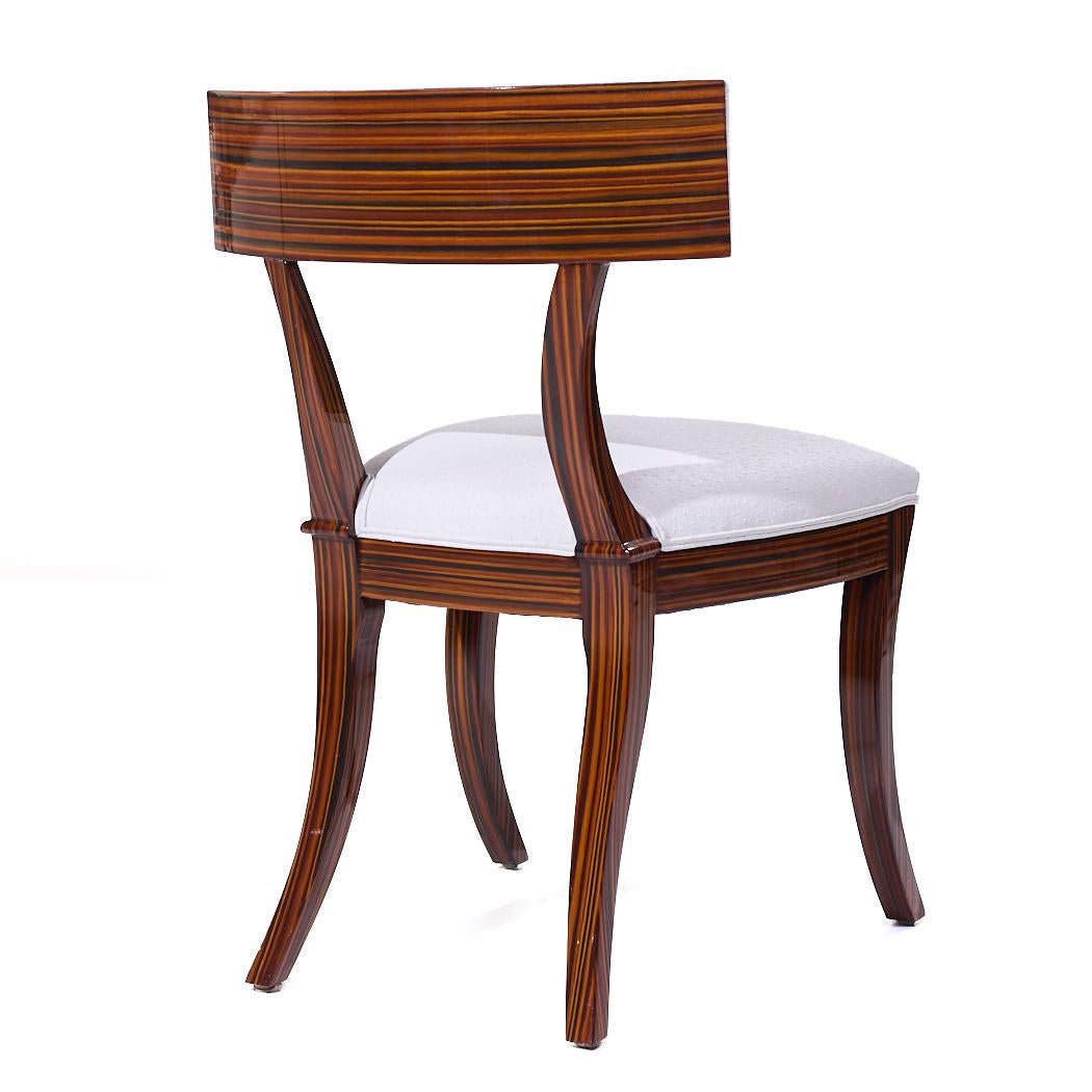 Madagascar Ebony Wood Klismo Chair In Good Condition For Sale In Countryside, IL