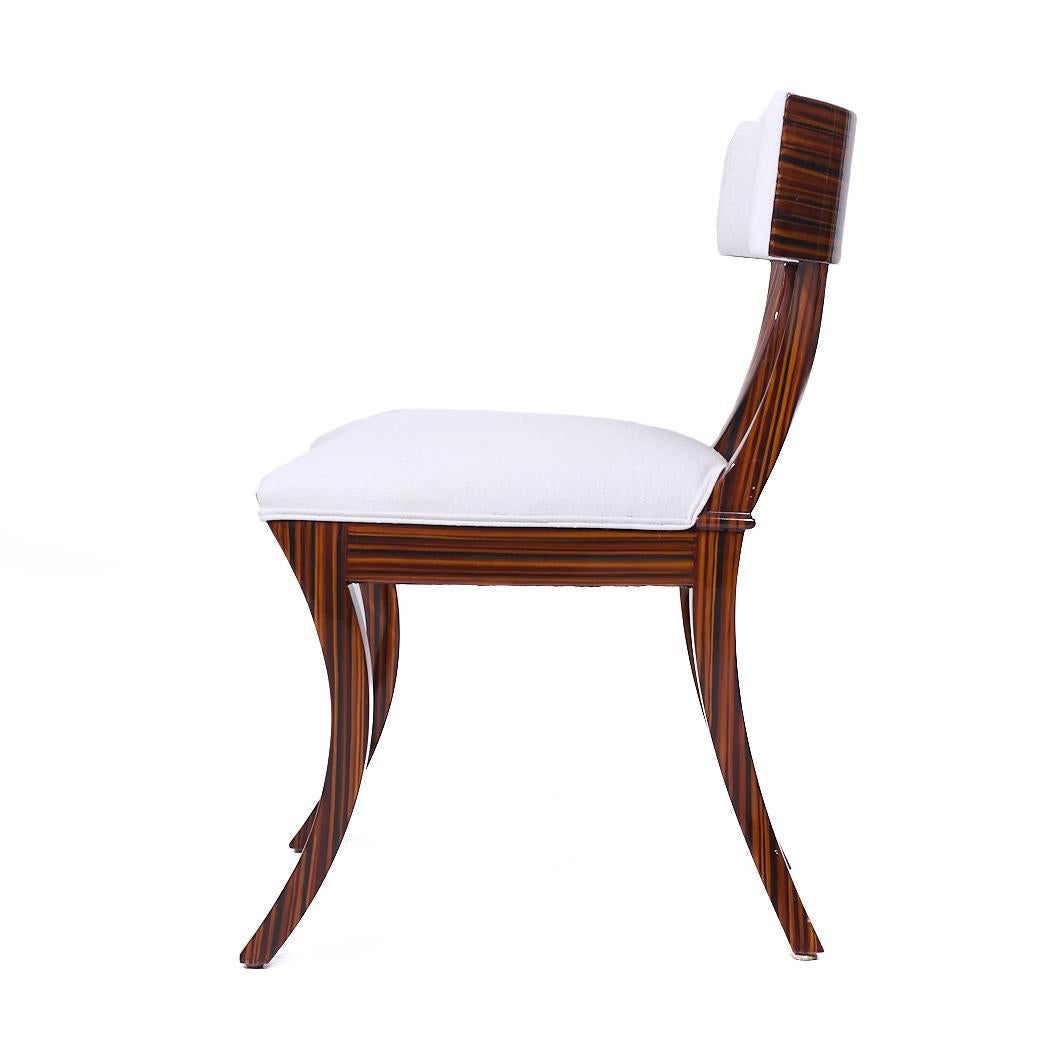 Upholstery Madagascar Ebony Wood Klismo Chair For Sale