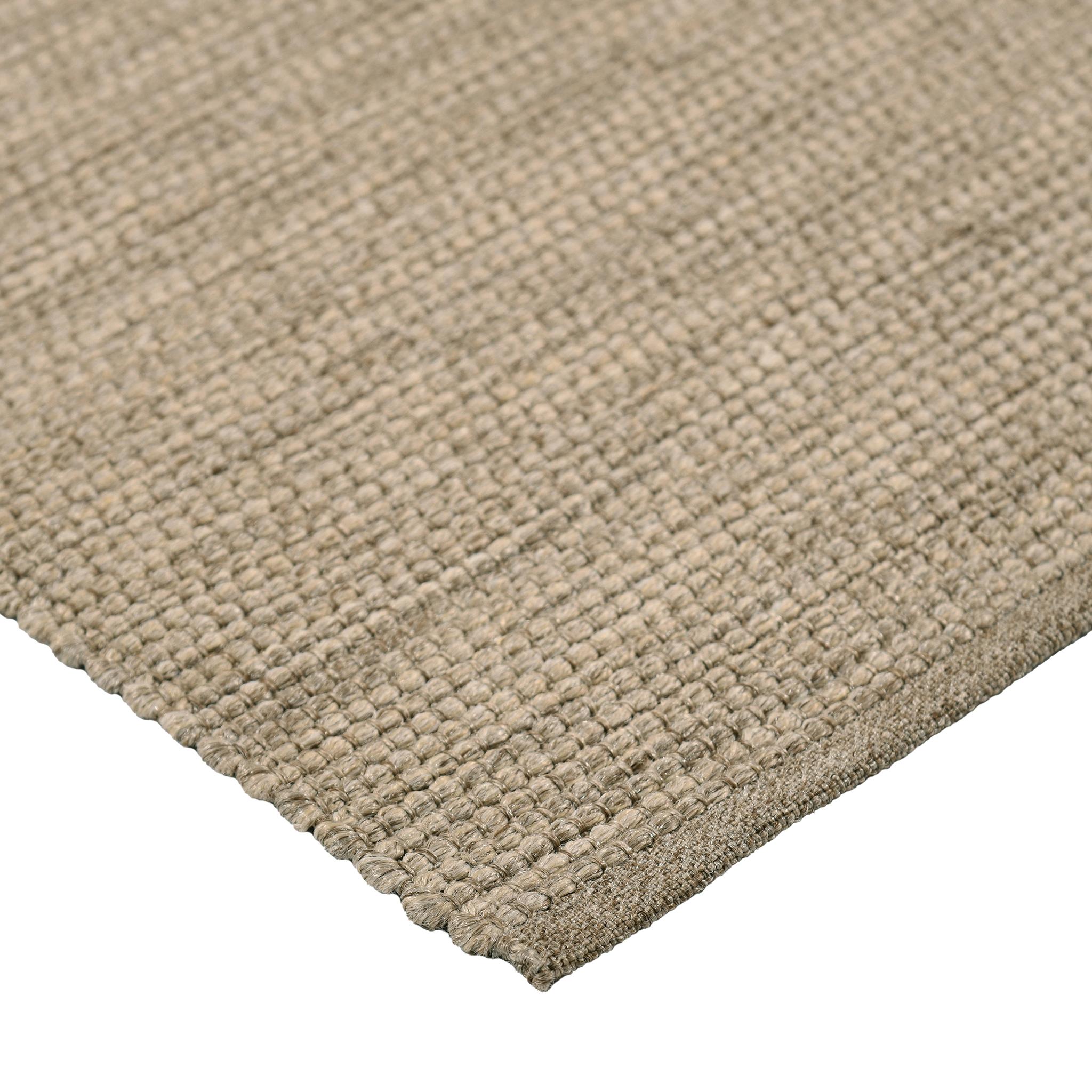 Poliestere Tappeto Madagaskar 6x9ft in sisalene sabbia 100% PP con design a coste, tessuto a mano di lusso in vendita