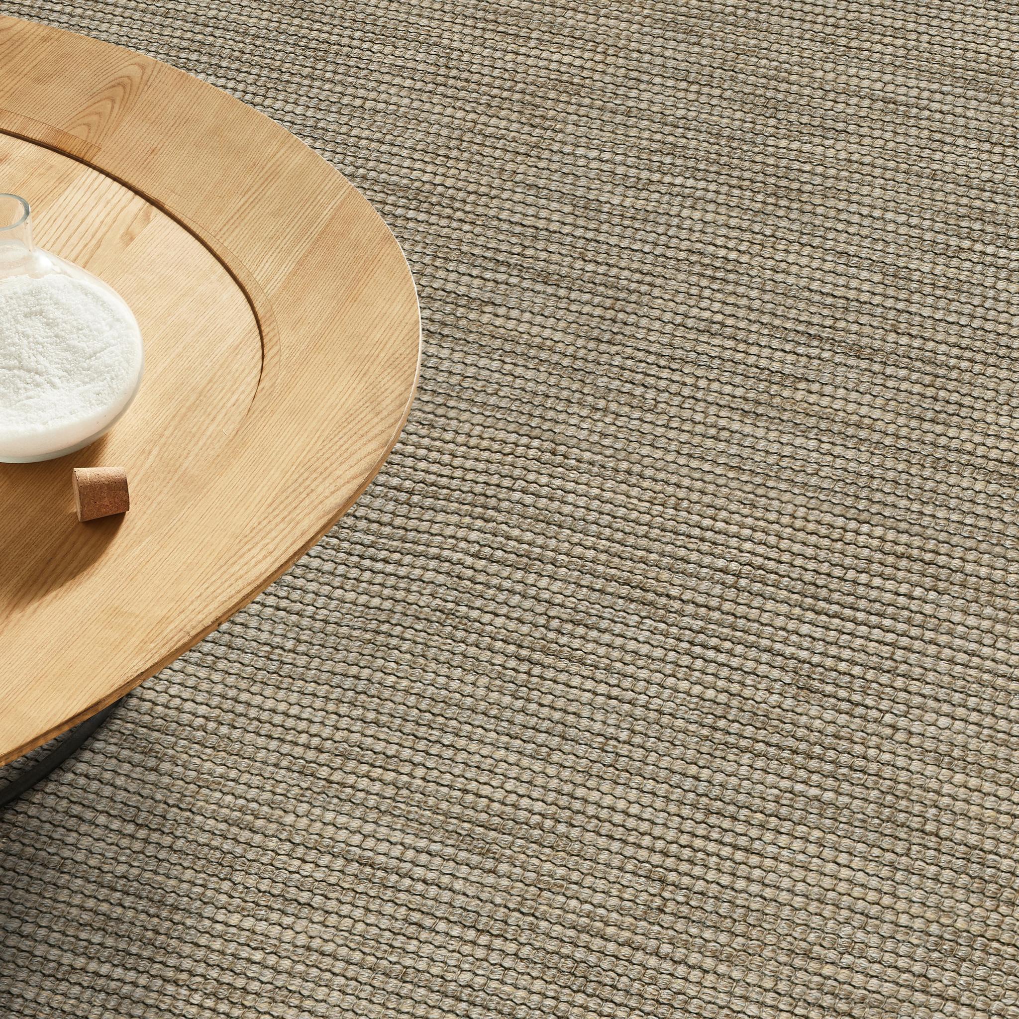 Madagaskar 8x10ft Sand Sisalene 100% PP Rippen Design Luxus handgewebten Teppich (Indisch) im Angebot