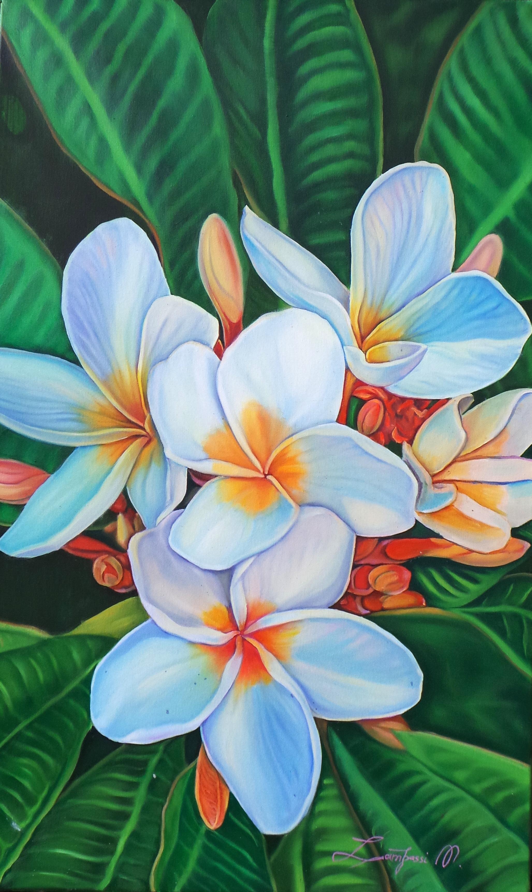 Landscape Painting de Madalena Zampassi - "Flores tropicales"
