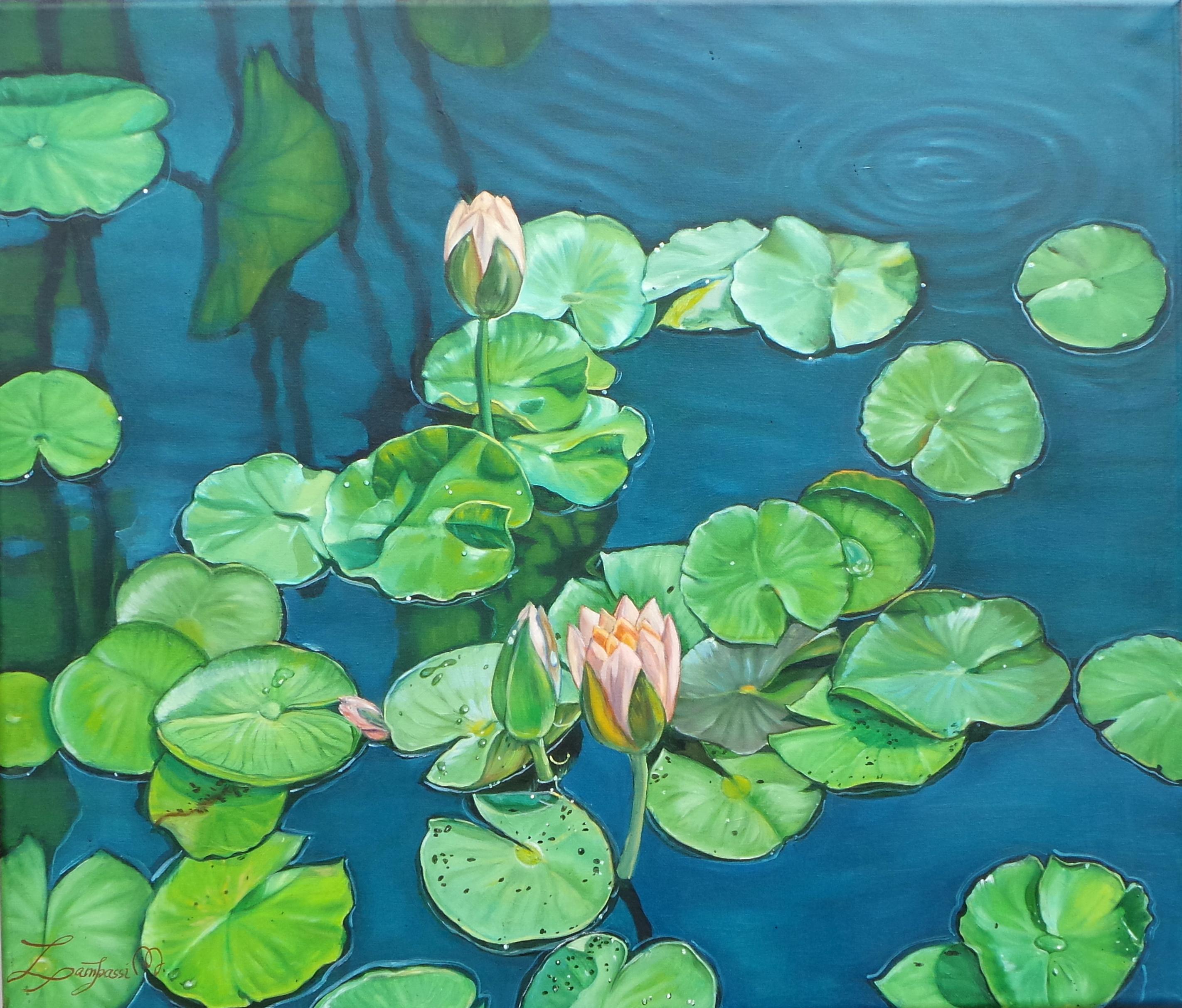 Madalena Zampassi Landscape Painting - "Water lilies"