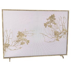 Madalyn Fireplace Screen in a Aged Silver Finish by Claire Crowe