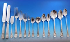 Madam Jumel by Whiting Sterling Silver Flatware Set 12 Service 190 Pcs Dinner