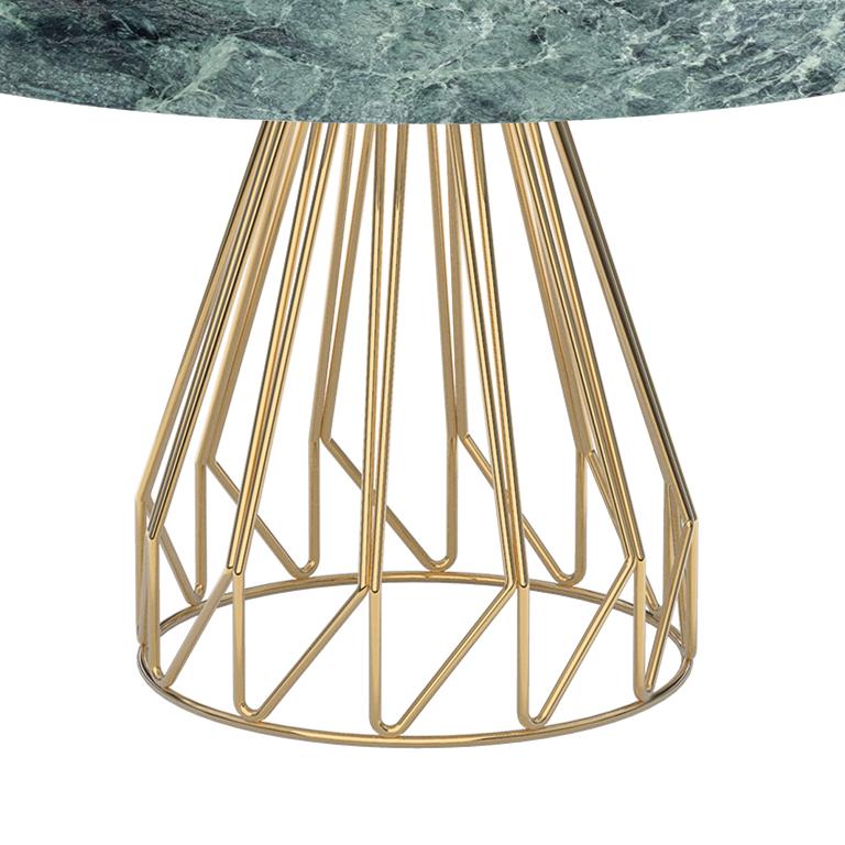 Post-Modern Madama Verde Alpi Marble Table by Lapiegawd For Sale